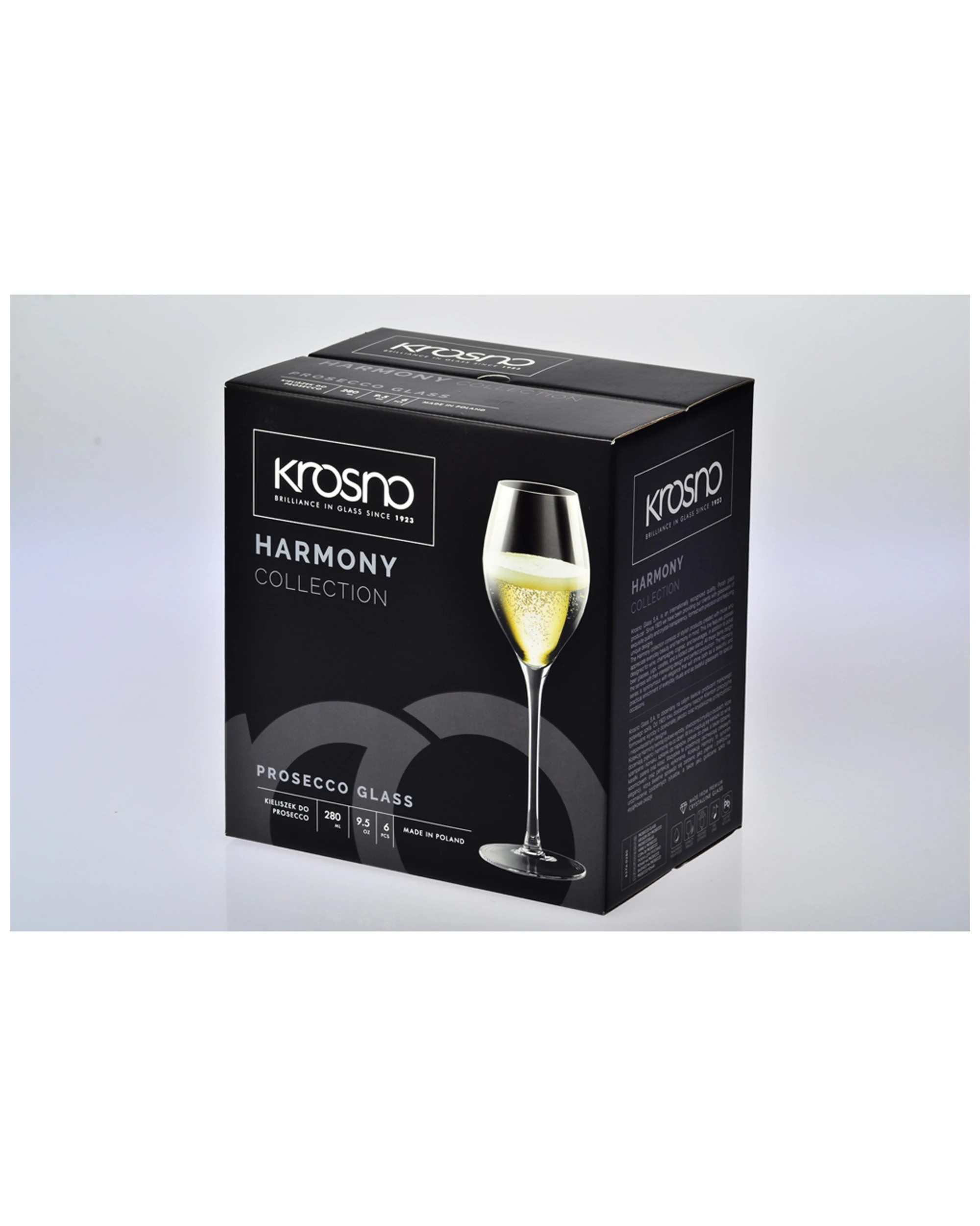 3 Krosno Harmony 6pc Prosecco Wine Glass Set 300ml Drinkware Set Barware
 - Plain, 3 of 5