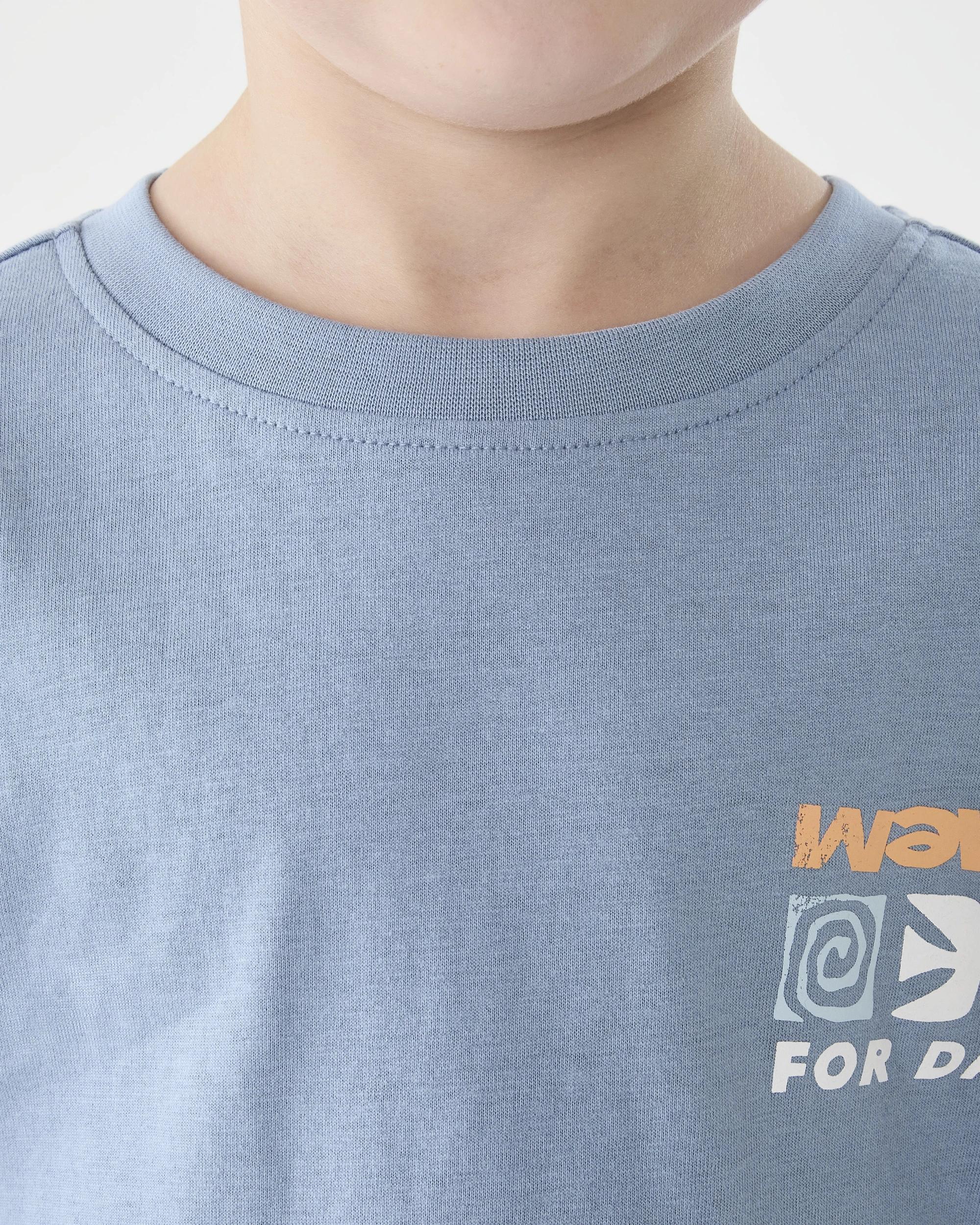 4 Chest Print T-shirt Blu Surf, 4 of 8