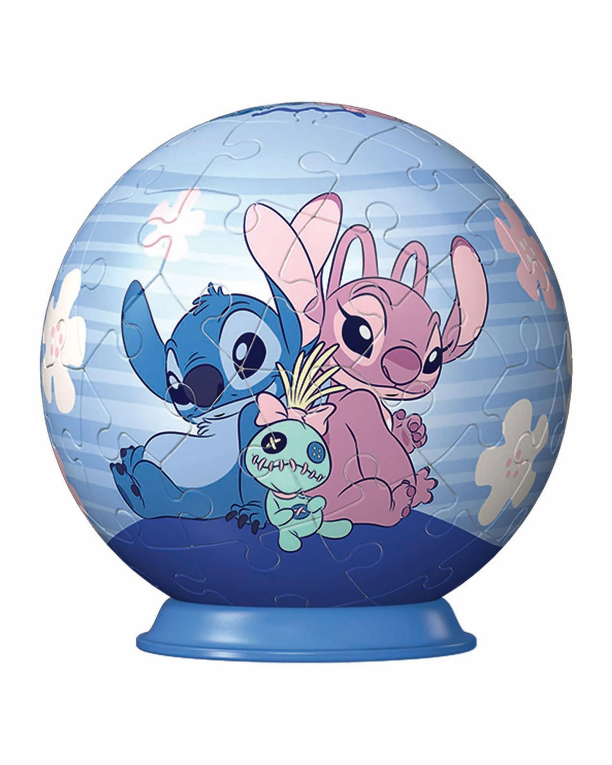 1 Ravensburger Disney Stitch and Angel 3D Puzzle Ball 55 Piece Jigsaw Puzzle, 1 of 1