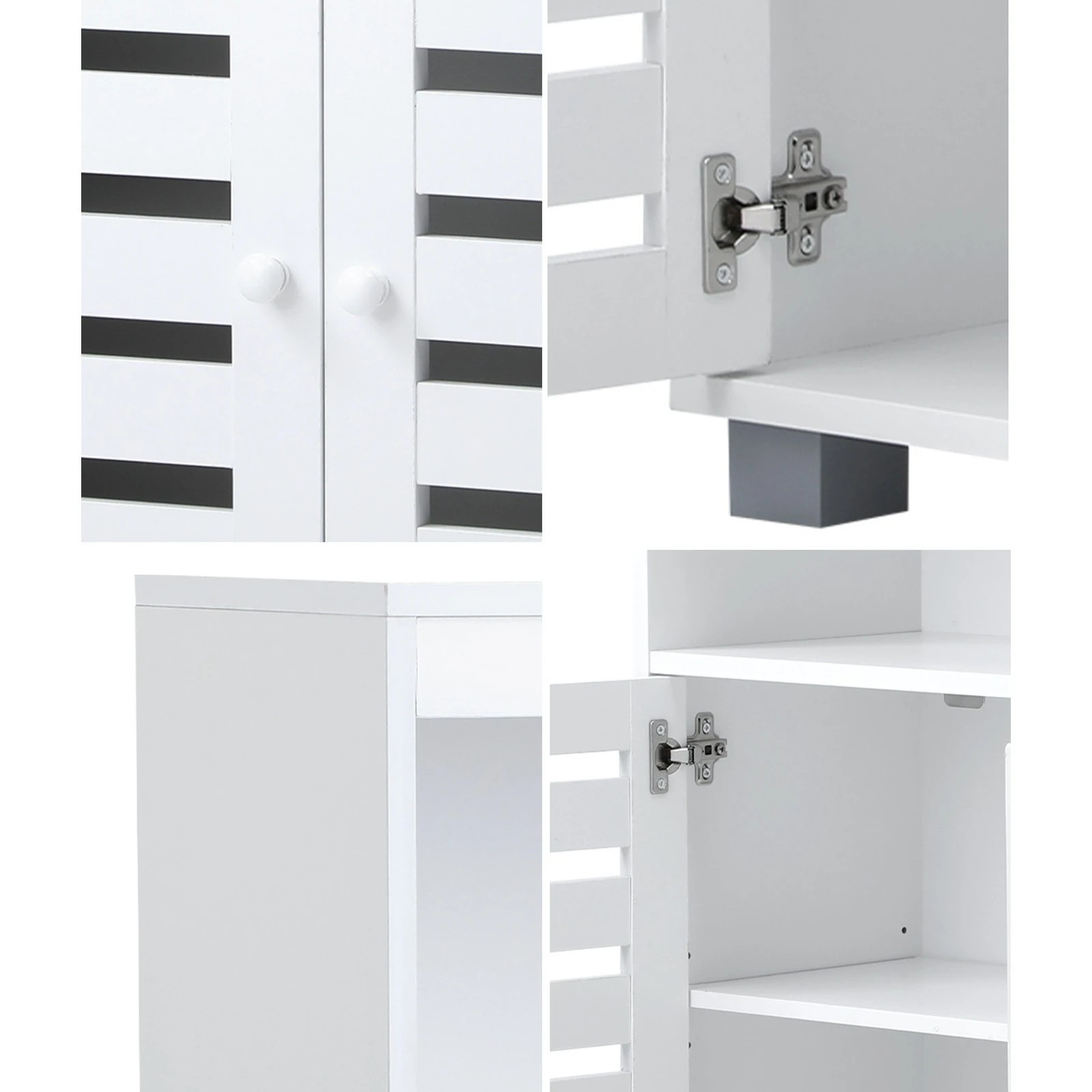 4 Oikiture Buffet Sideboard Shoe Storage Cabinet
 - White, 4 of 10