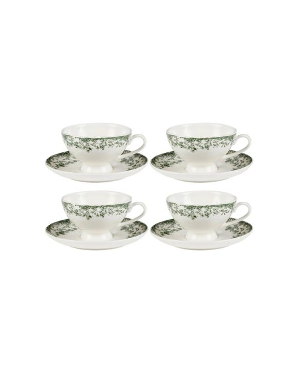 Casa Domani 2x 2pc Demi Cup And Saucer Set 90ml Porcelain - Multi