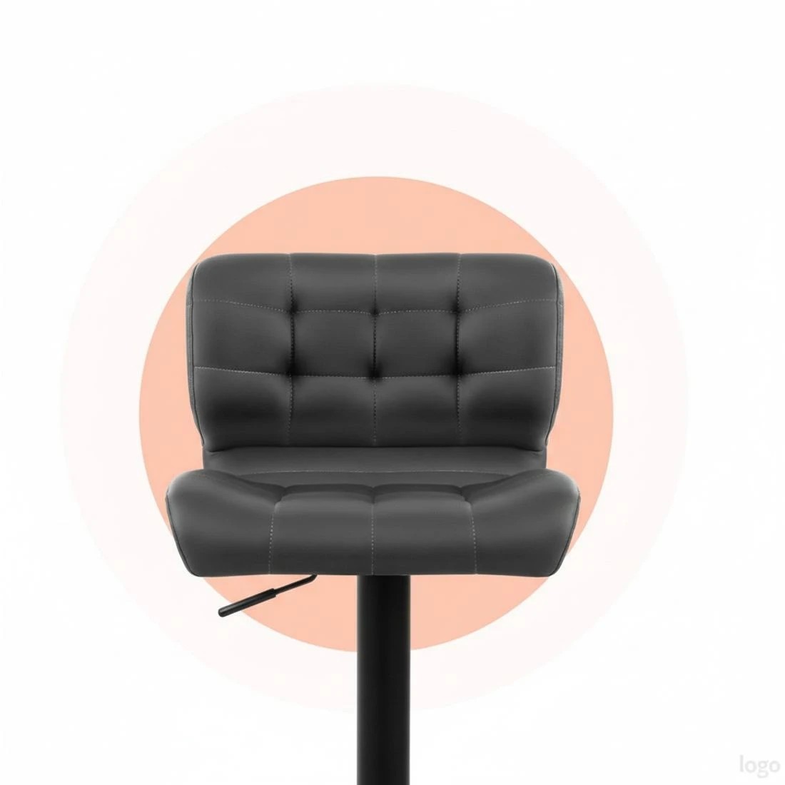 5 Artiss 4x Bar Stools Gas Lift Leather Padded - Grey, 5 of 6