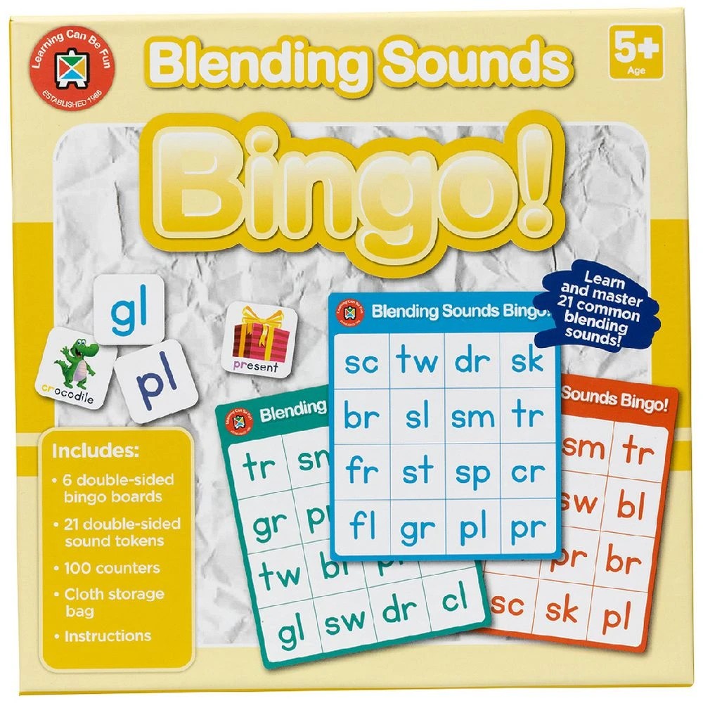 1 Learning Can Be Fun Blending Sounds Bingo, 1 of 2