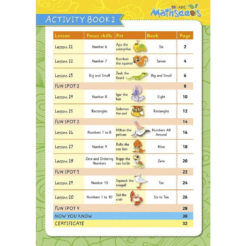 2 ABC Mathseeds Starting Out Activity Book 2, 2 of 4