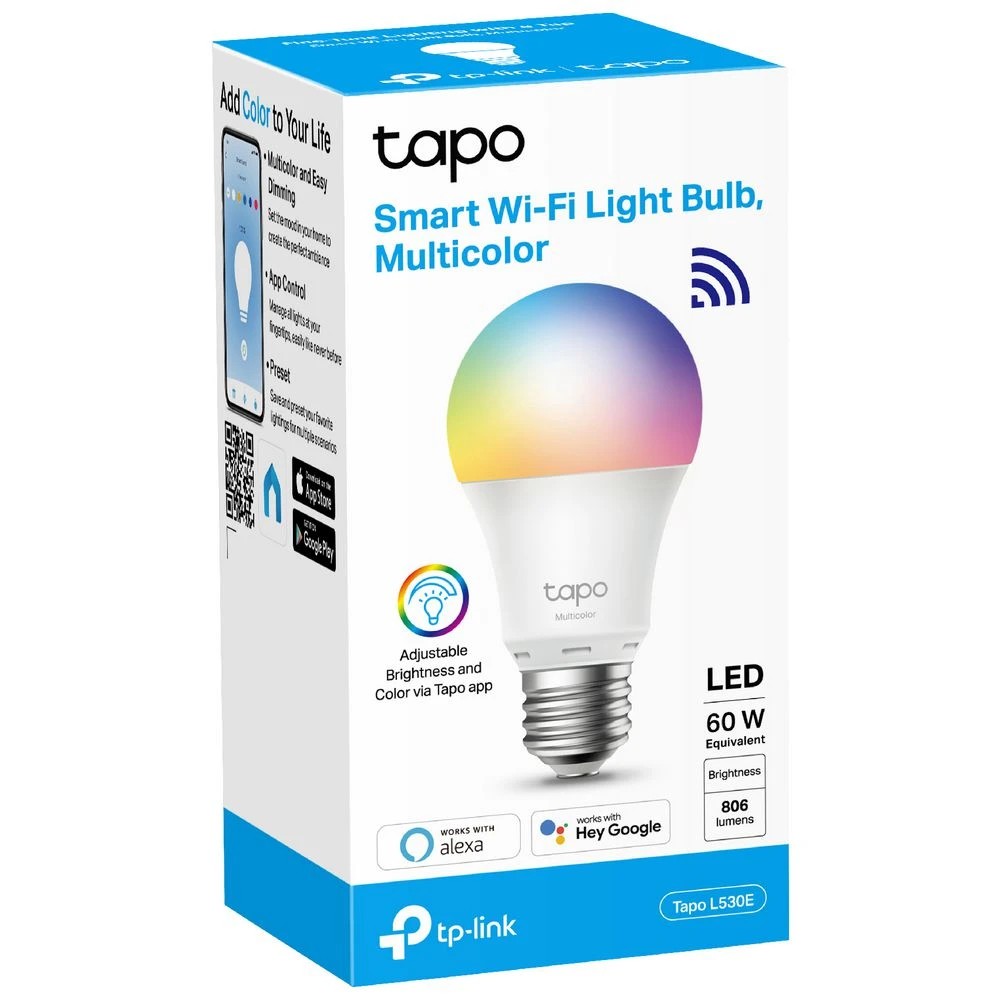 2 TP-Link Tapo Multicolour WiFi Smart Bulb E27 Base, 2 of 8
