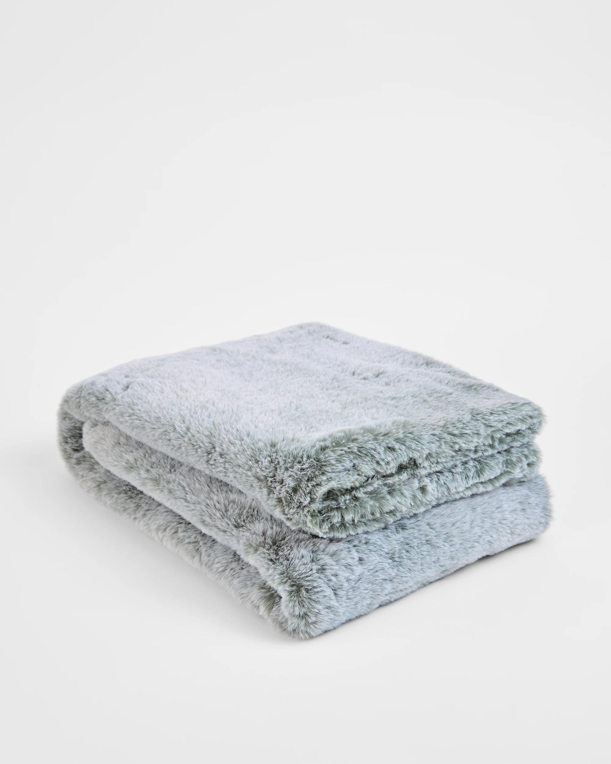 1 Target Leo Faux Fur Throw - Queen Bed - Green, 1 of 3