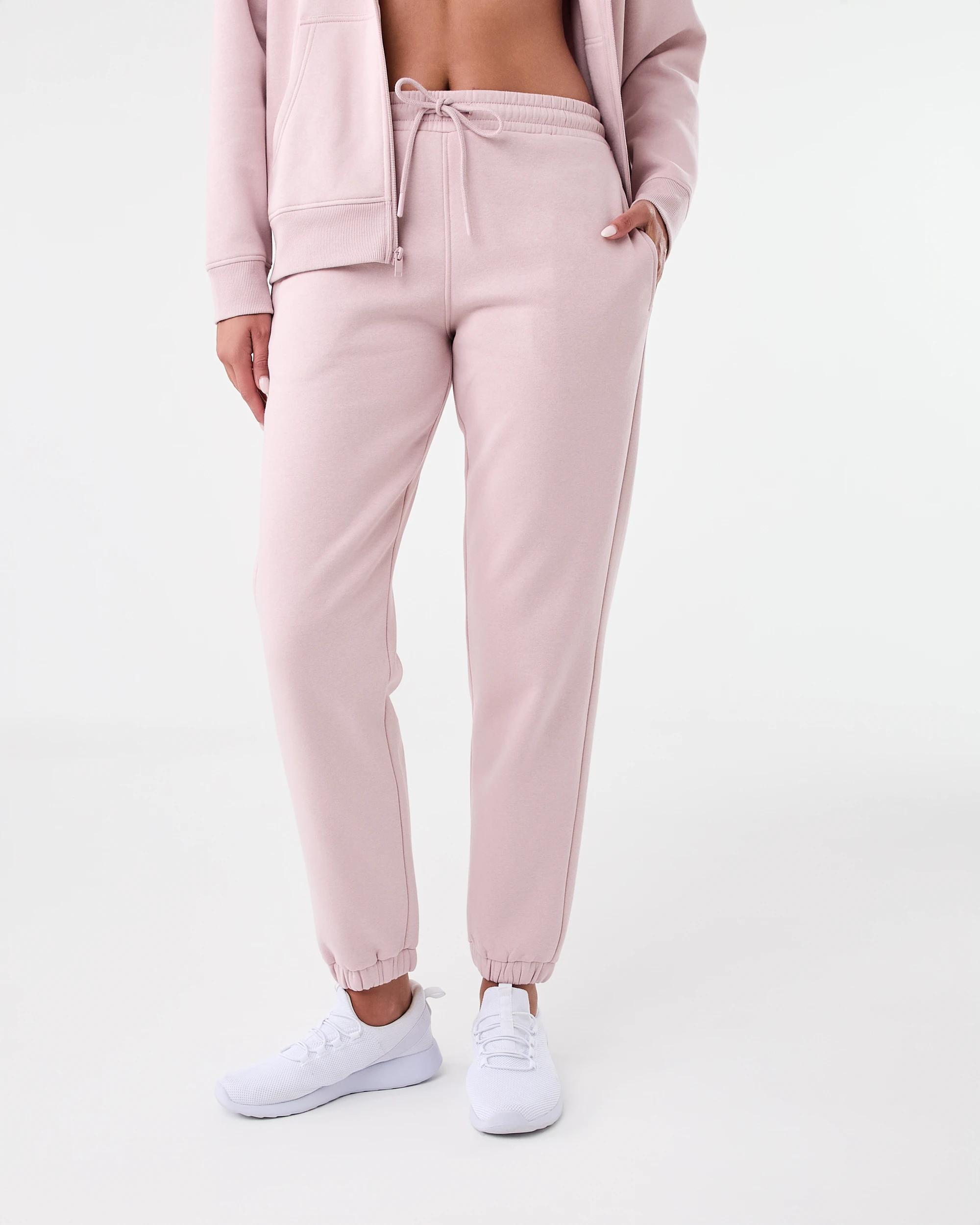 1 Active Womens Essential Cuff Trackpants Sol B Pink, 1 of 6