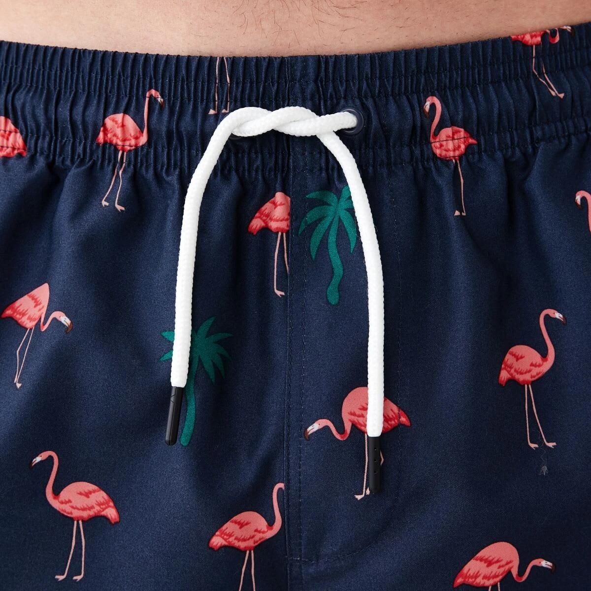 4 Regular Print Boardshorts FLAMINGO AND PALM SPELL NAVY, 4 of 6