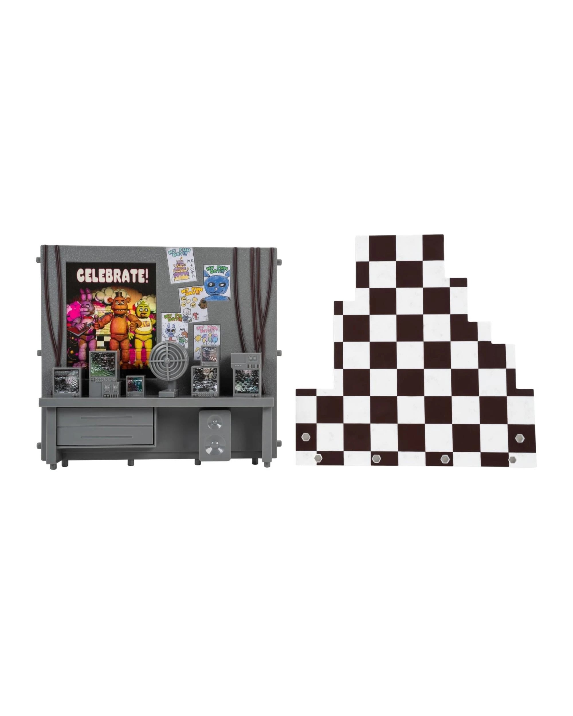 3 Five Night's At Freddy's Golden Freddy with Office 5 inch Figure Set, 3 of 5