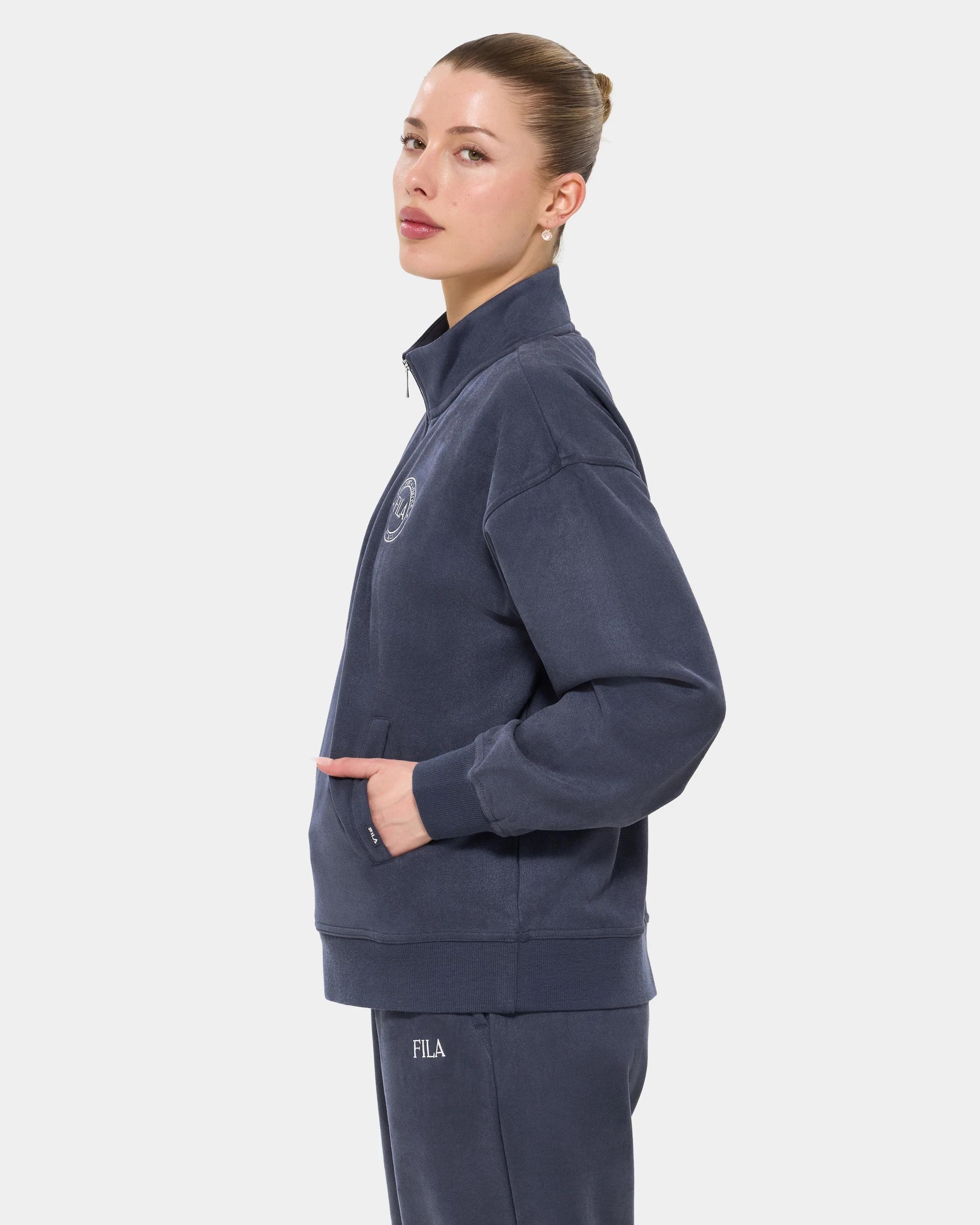 3 Fila Alba Quarter Zip Jumper ODYSSEY GREY, 3 of 7