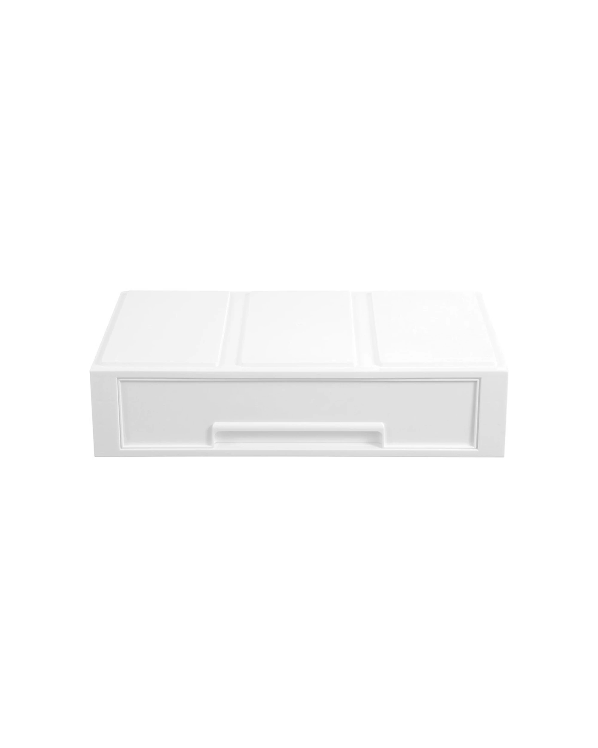 3 Boxsweden 43x26cm Stacking Drawer Organiser 2Pk Durable Stackable Plastic
 - white, 3 of 8