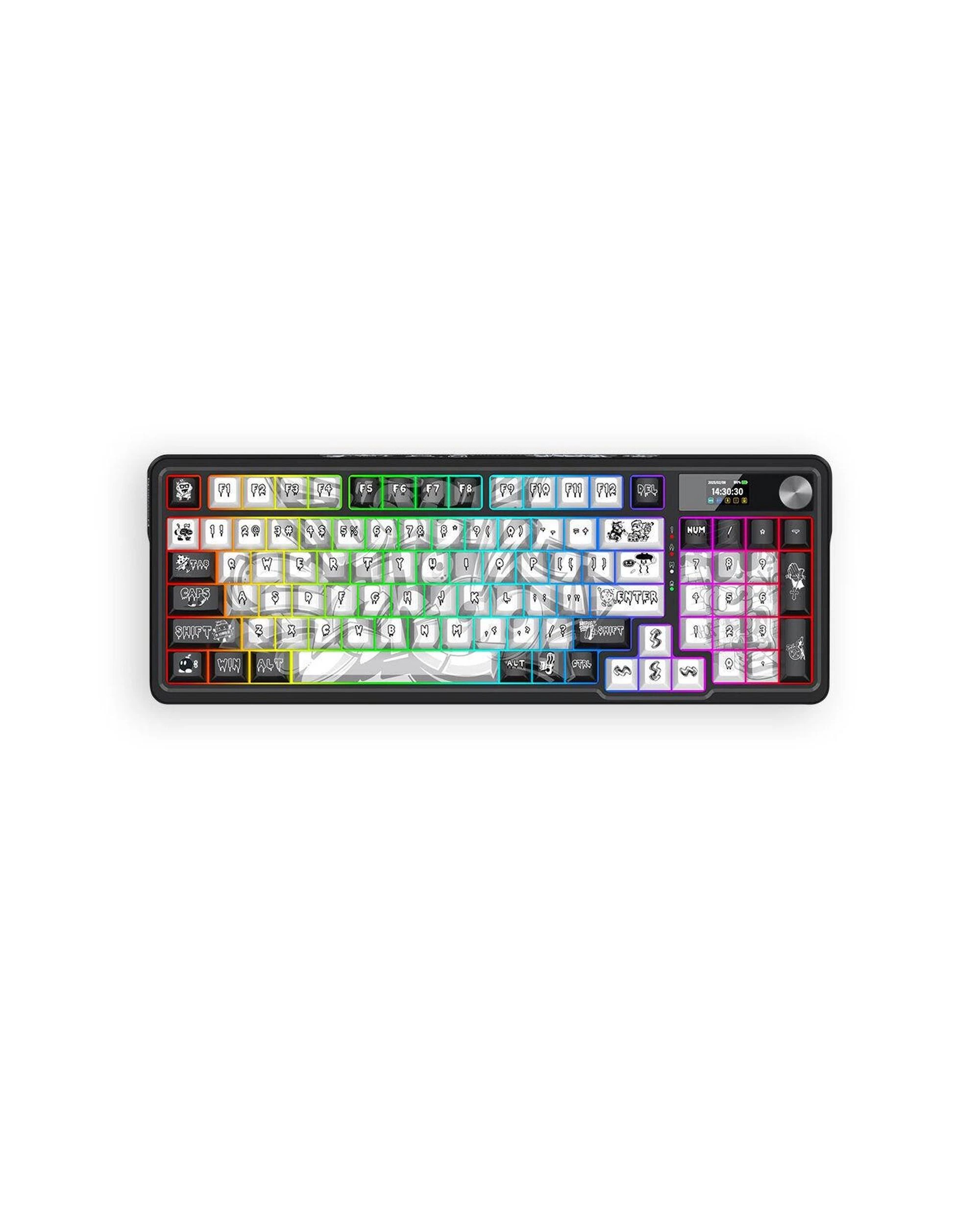 1 Redragon K719GFRGB Pro Artemis Pro Wireless Mechanical Keyboard - Grey, 1 of 10