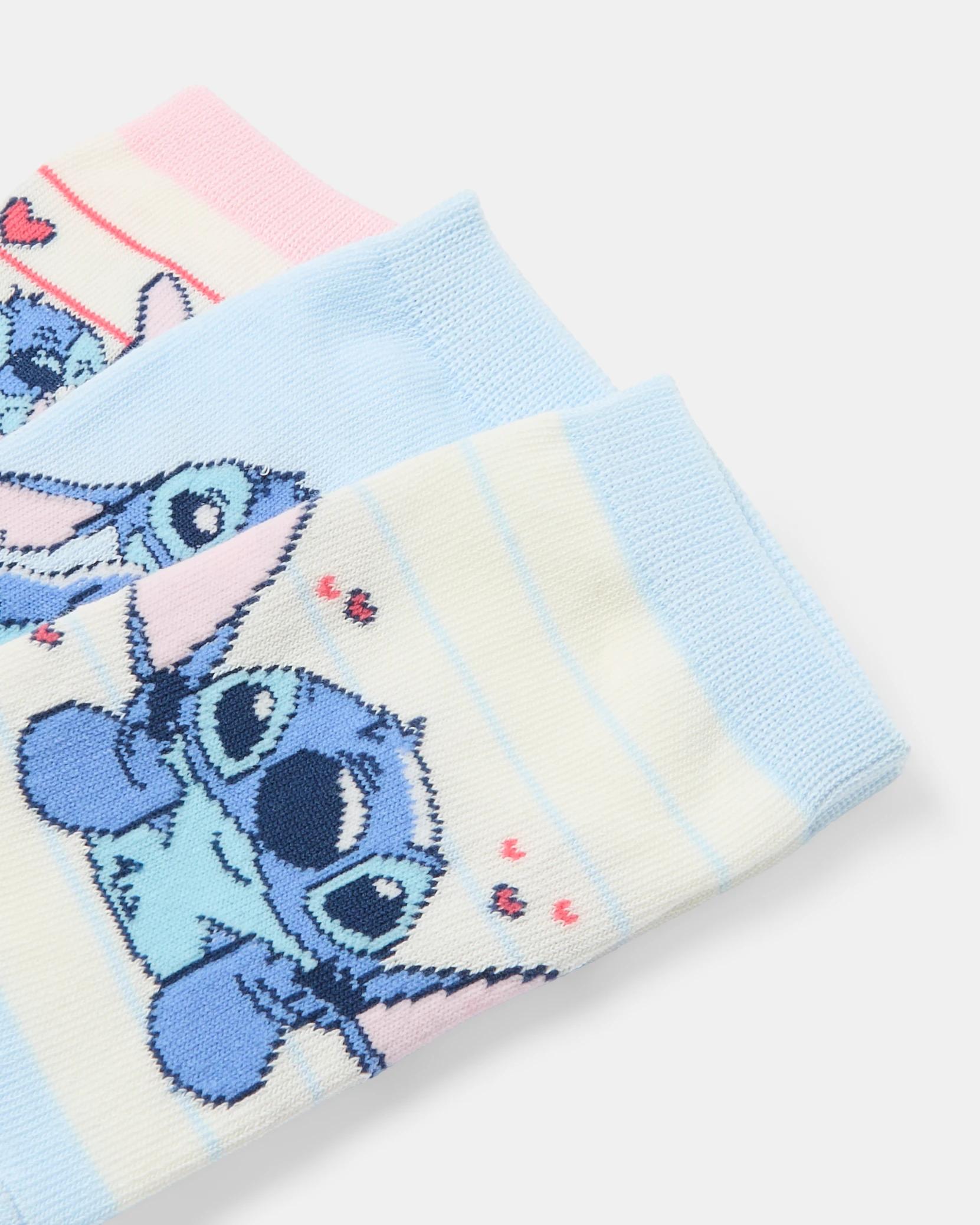 2 3 Pack Frozen License Crew Socks Stitch, 2 of 3
