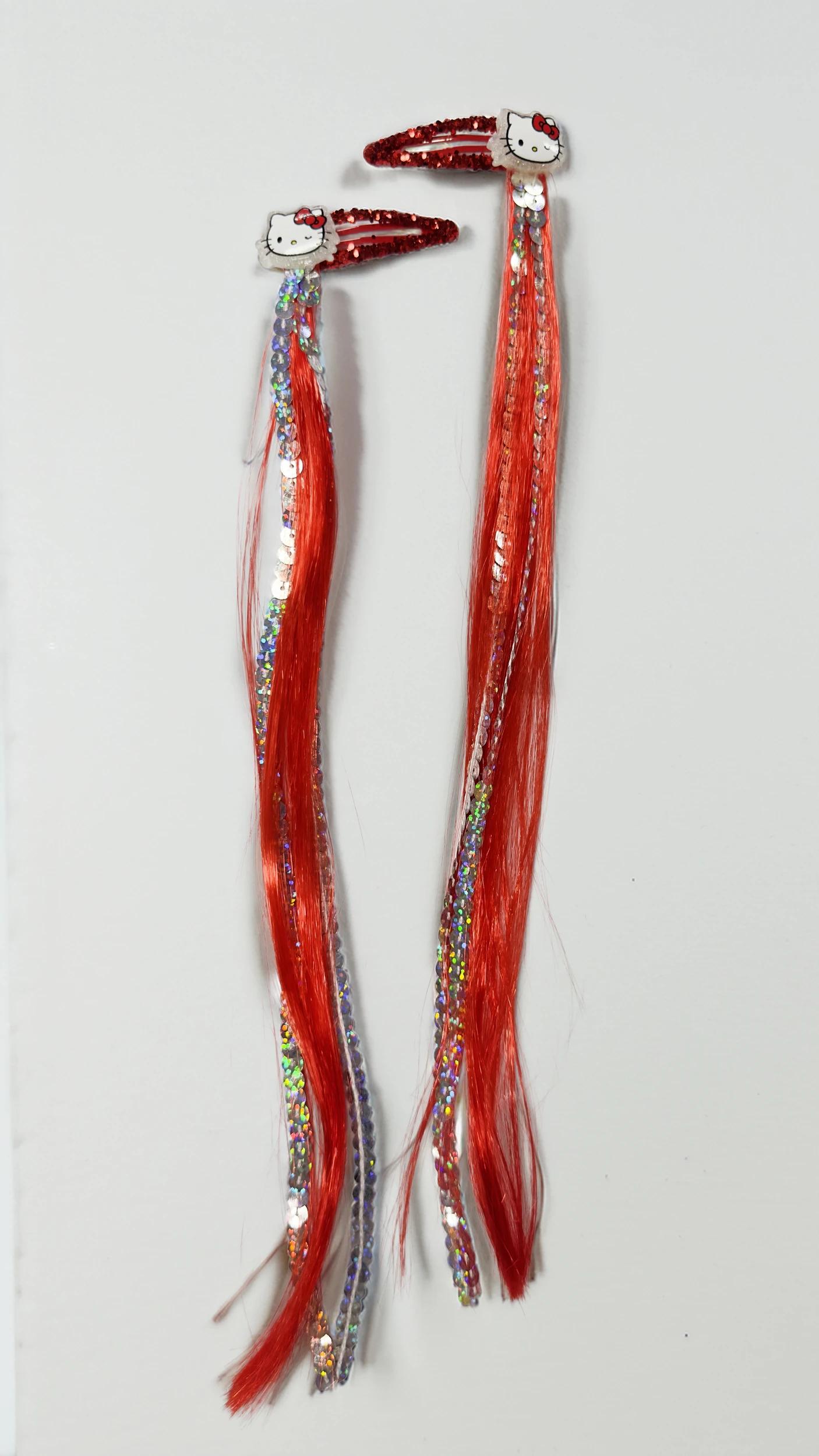 2 2 Pack Red Hello Kitty Hair Extension Clips Hellokitty, 2 of 3