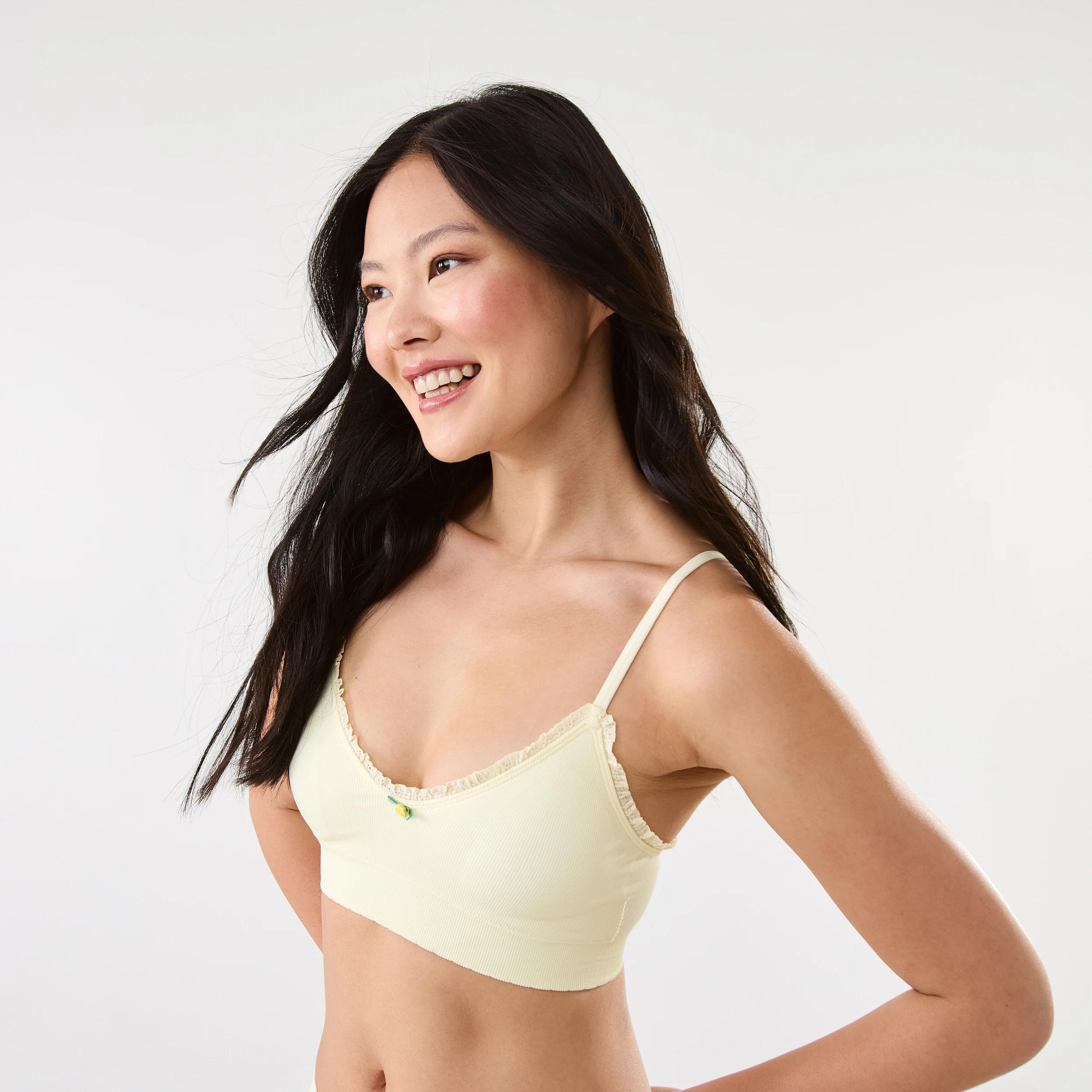 6 2 Pack Seamfree Rib Bralette Lemoncello, 6 of 10