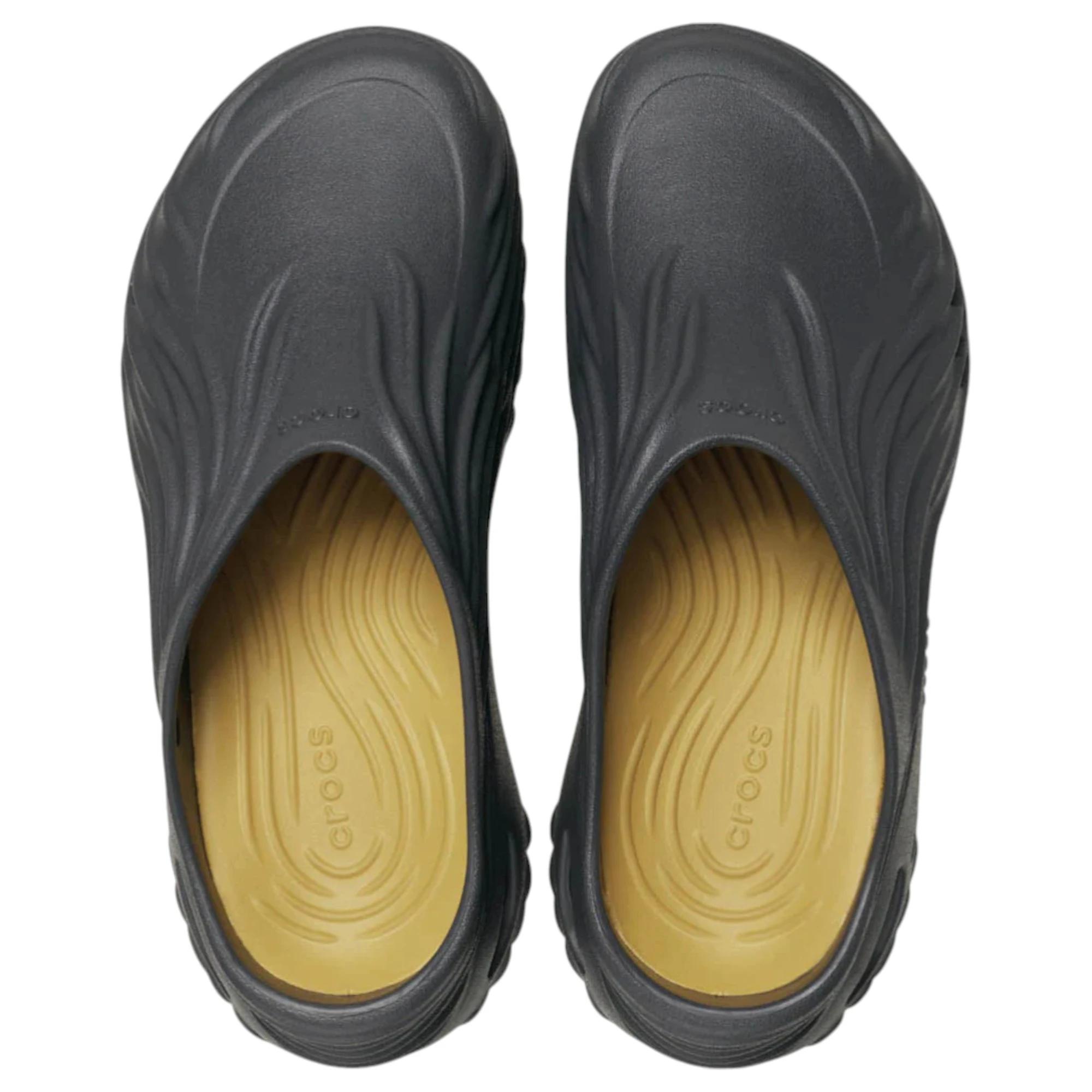 4 Crocs Mens Echo Wave Clogs Sandals BLACK, 4 of 6