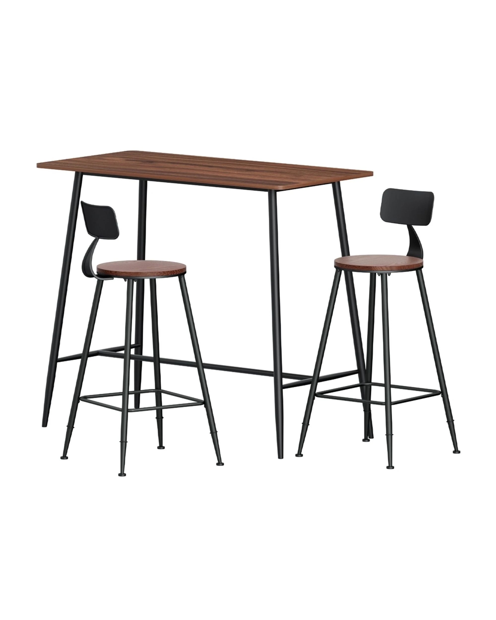 1 Artiss Bar Table and Stools Set Dining Desk Kitchen Chairs Cafe Pub - Multi, 1 of 8