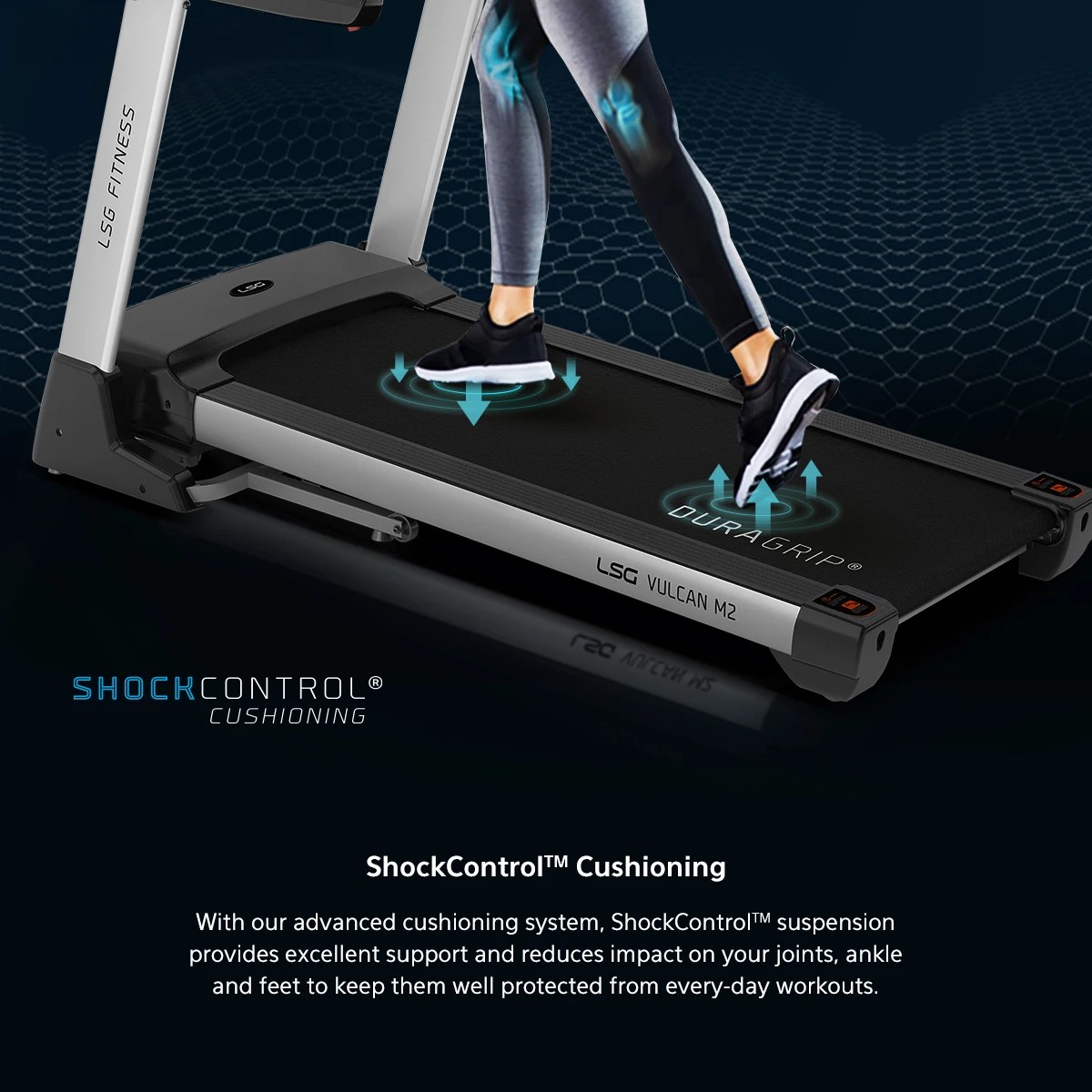 7 LSG Fitness VULCAN M2 Treadmill - Black, 7 of 10