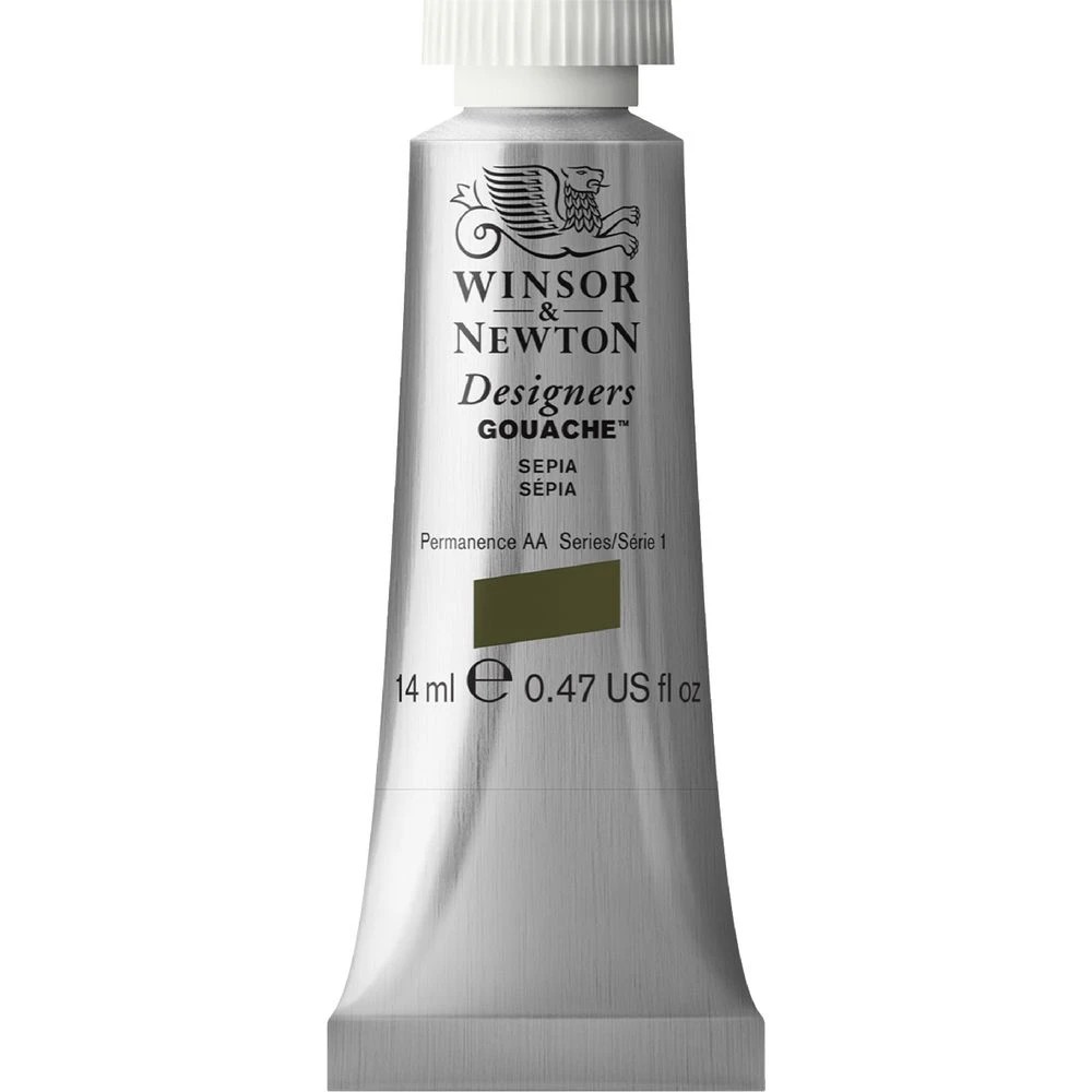 1 Winsor & Newton Designers Gouache 14mL Sepia S1, 1 of 1