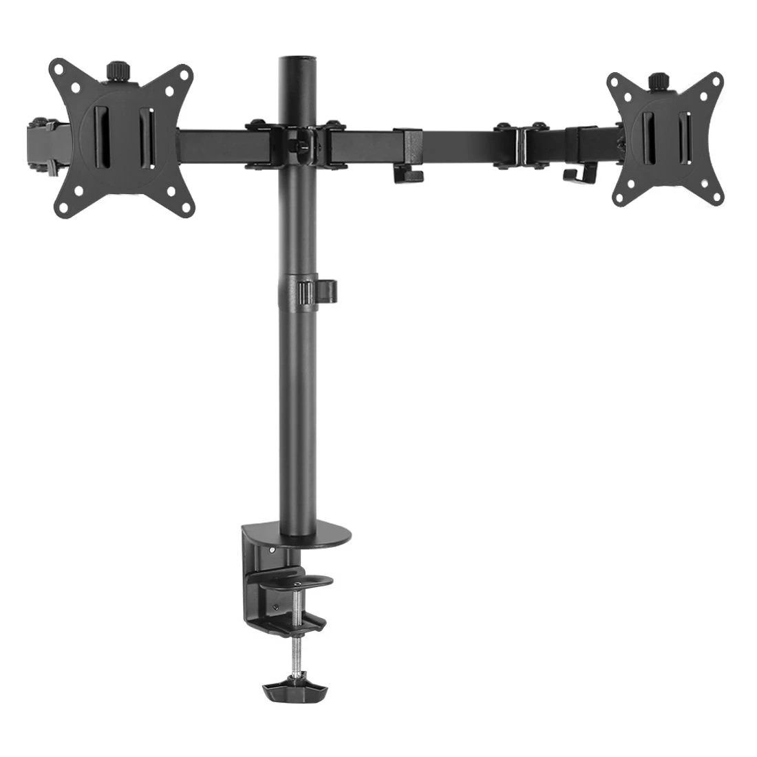 1 Artiss Monitor Arm Dual Desk Mount Screen Bracket Holder - Black, 1 of 8
