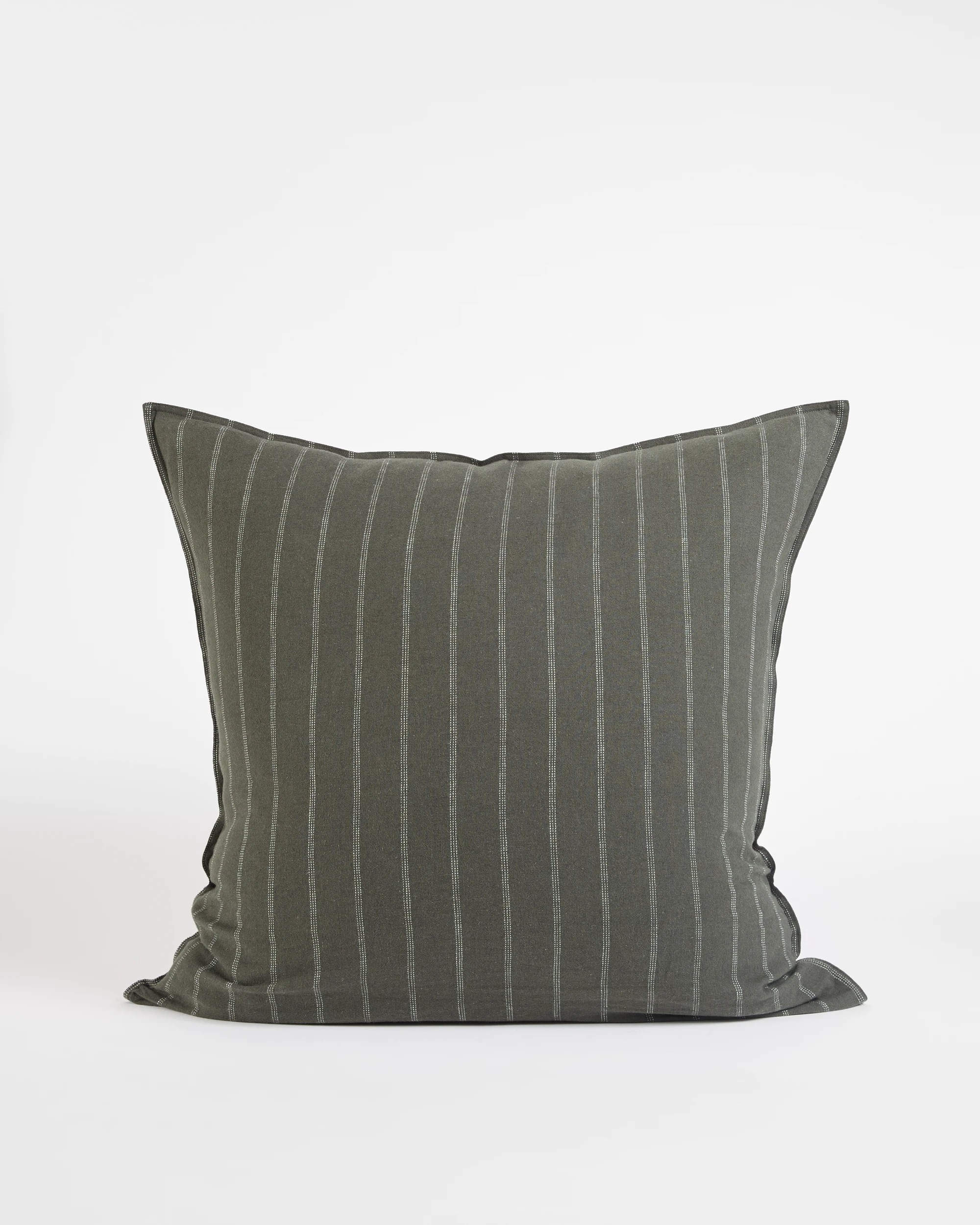 1 Target Adelle Stripe Linen/Cotton European Pillowcase - One Size - Green, 1 of 8
