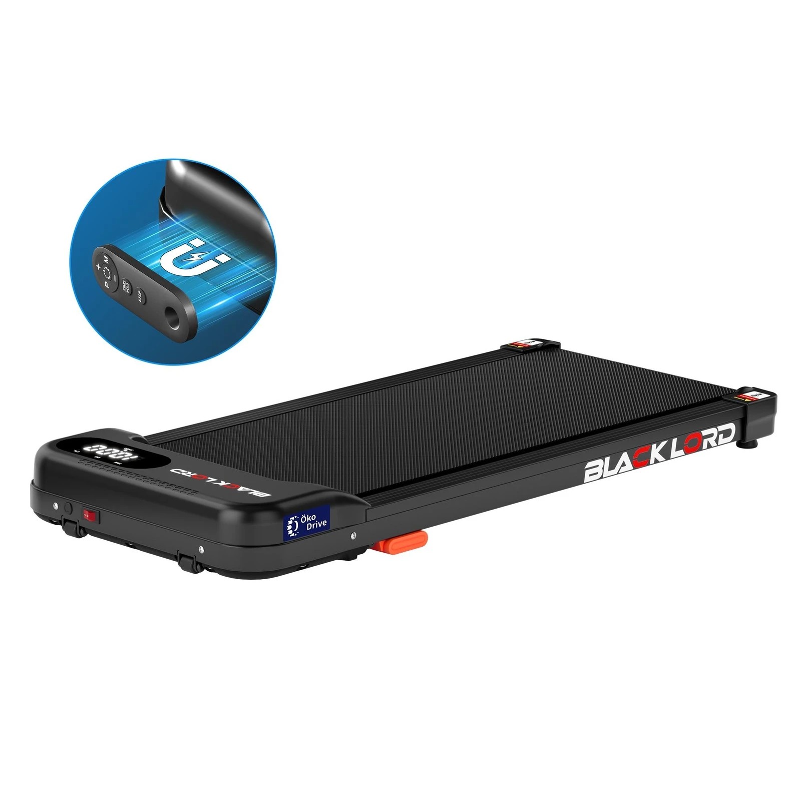 1 Black Lord Treadmill Electric Walking Pad Home Gym Incline Magnetic Remote - Black, 1 of 10