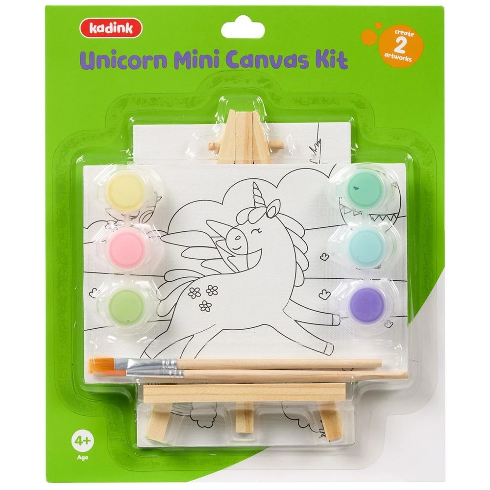 1 Kadink Canvas Painting Kit 15x10cm Unicorn, 1 of 4