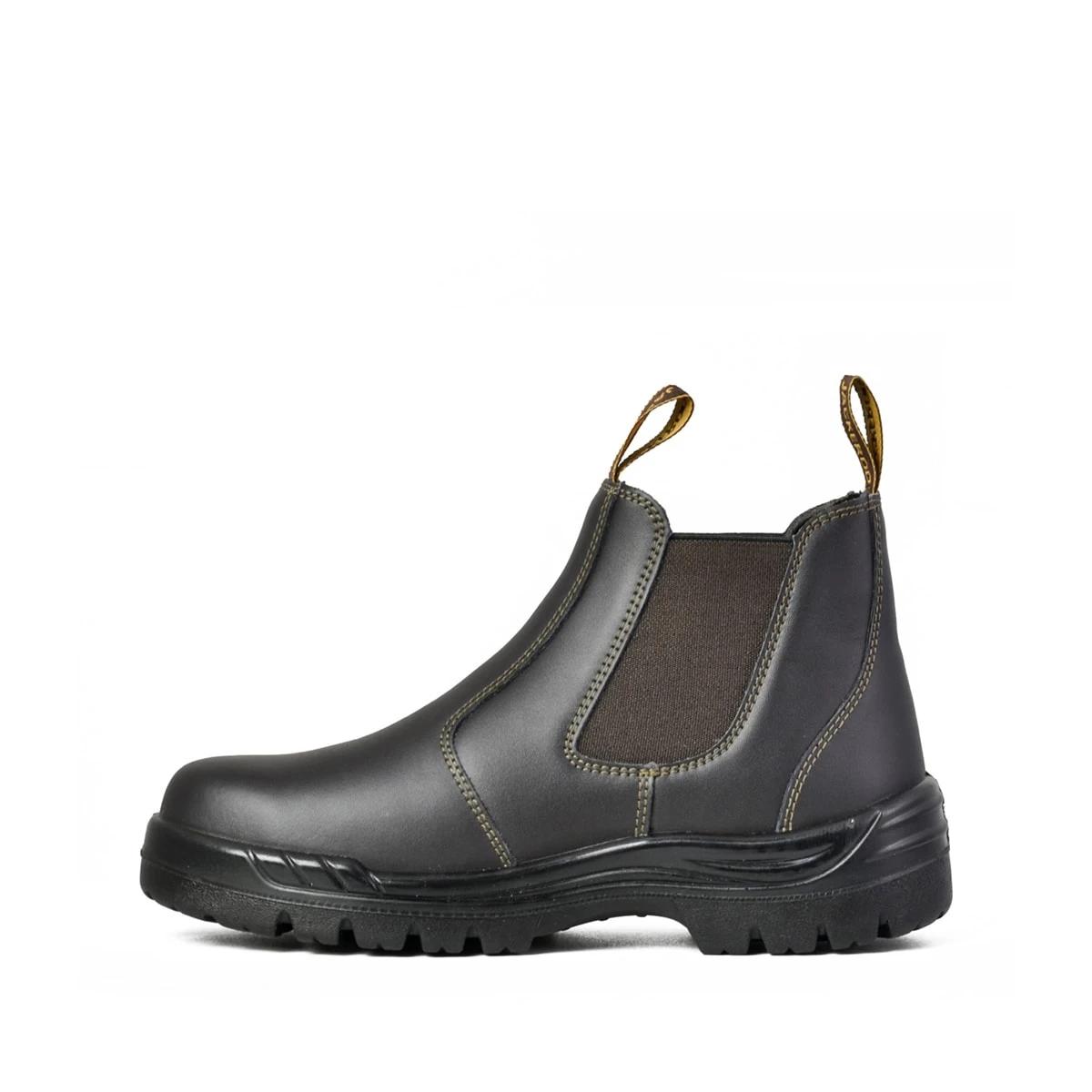 3 Slip On Work Boots CLARET BROWN, 3 of 6