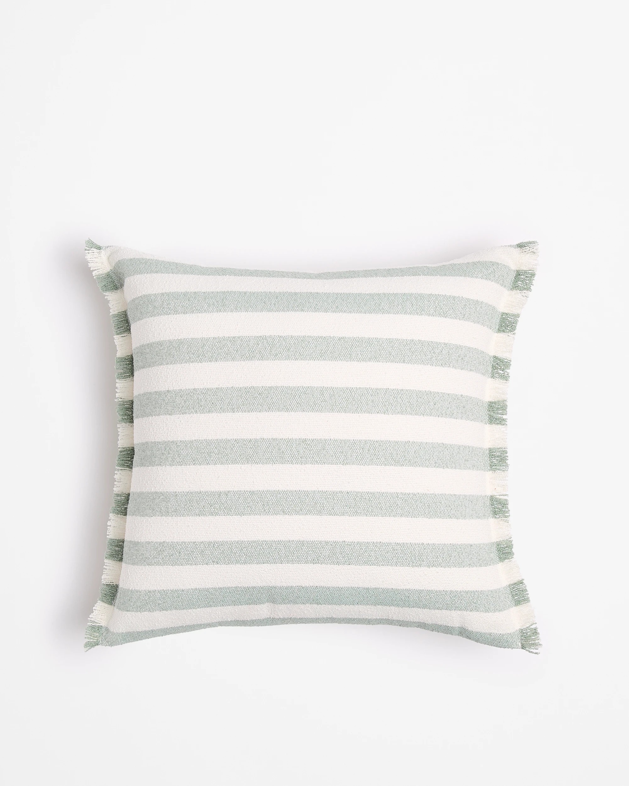 1 Target Amara Stripe Fringe Cushion - Green, 1 of 2