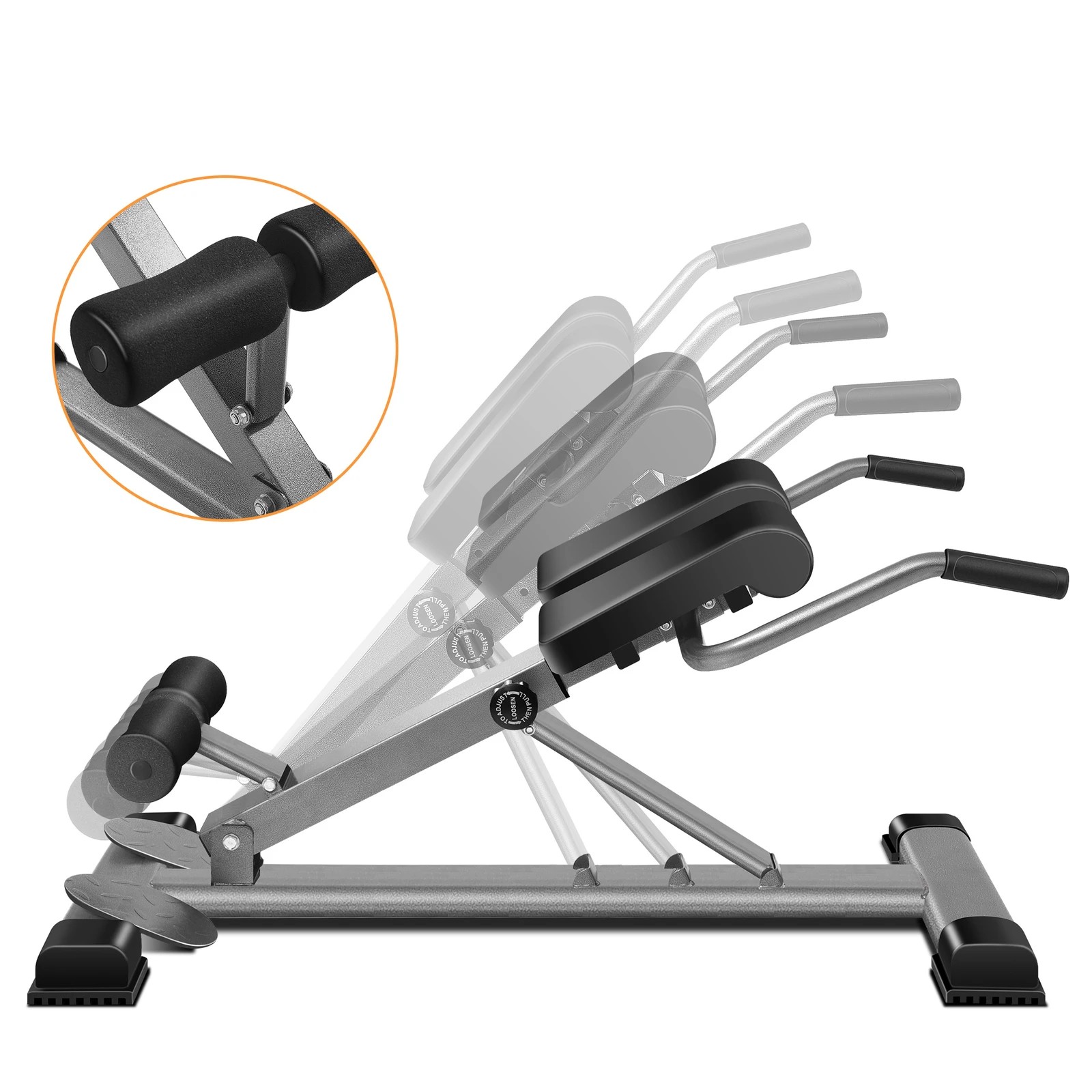 4 Black Lord Weight Bench Roman Chair, 4 of 10