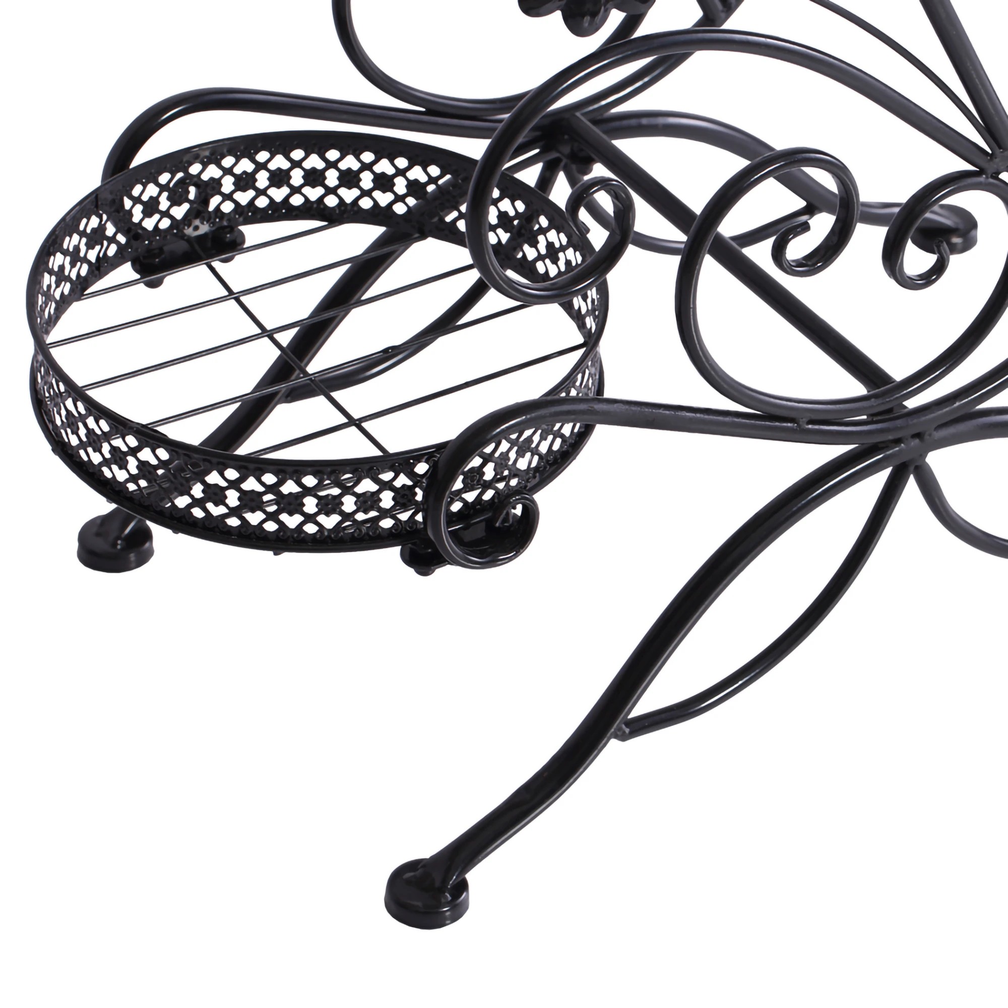 5 Levede Flower Shape Metal Plant Stand with 3 Plant Pot - Black, 5 of 6