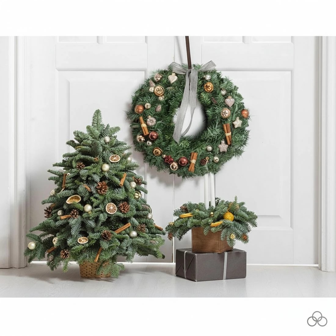 7 Jingle Jollys 60cm Christmas Wreath Garland Xmas Decorations Wedding Party - Green, 7 of 8