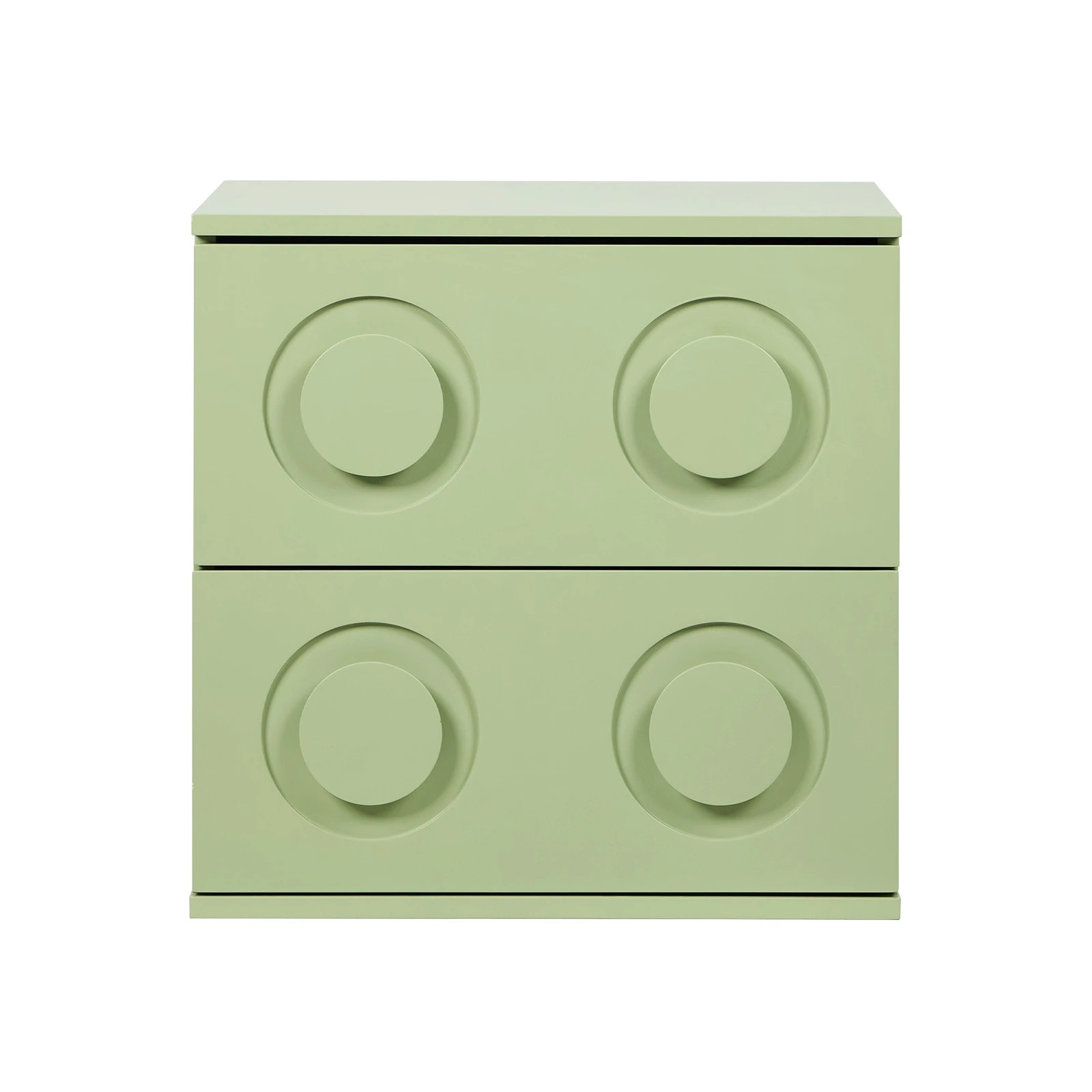 7 Oikiture 2x Bedside Table 2 Drawers Nightstand Side Storage Cabinet - Green, 7 of 9