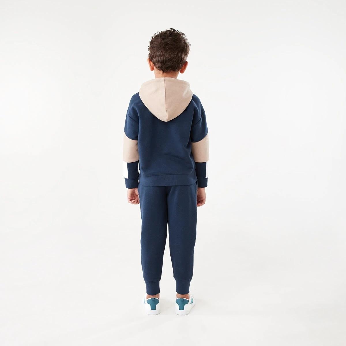 7 Colour Block Hoodie Dress Navy, 7 of 9