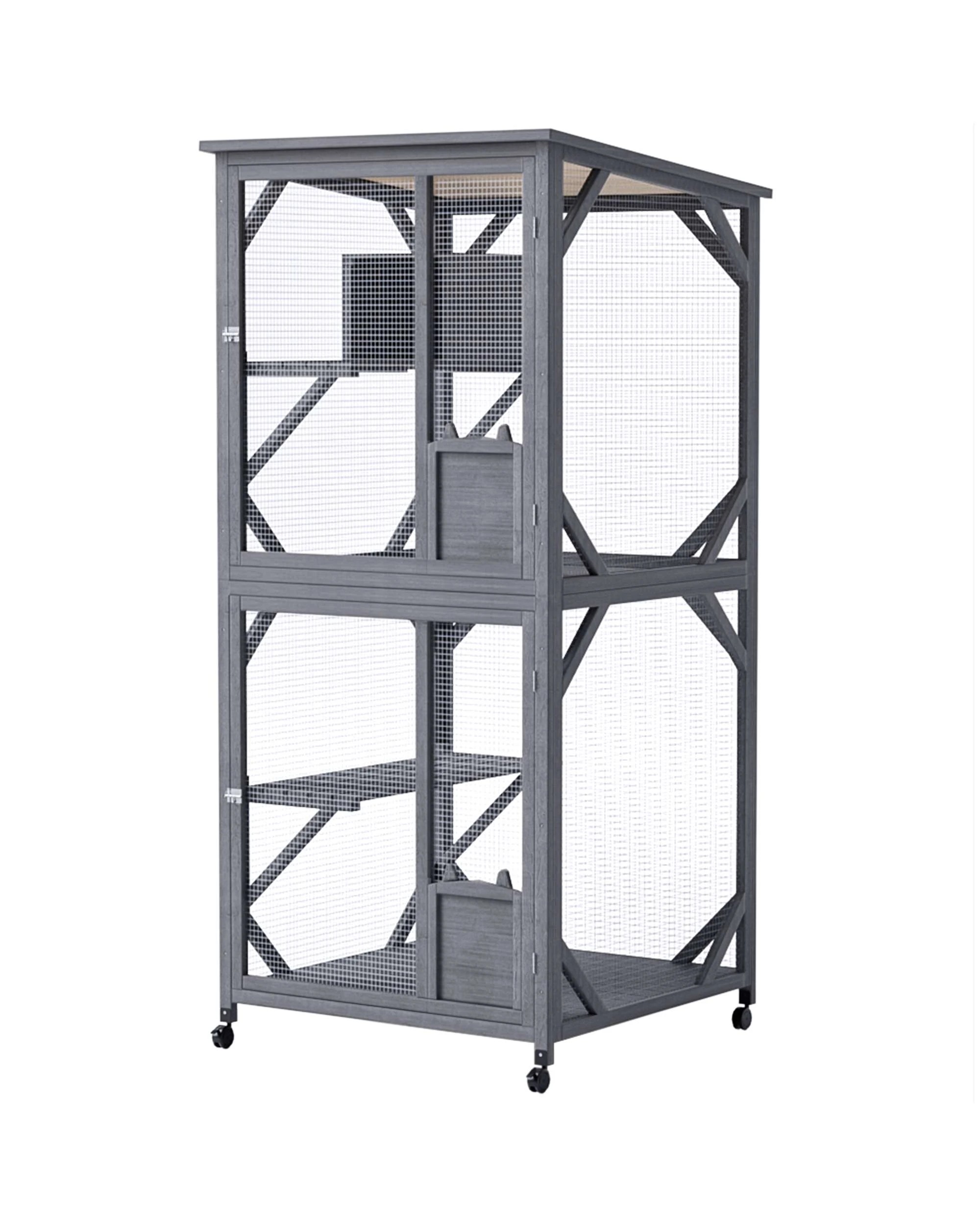 5 Advwin 184cm Wooden Cat Cage Pet Cat Bird Shelter Condo Kitten Cage House, 5 of 6