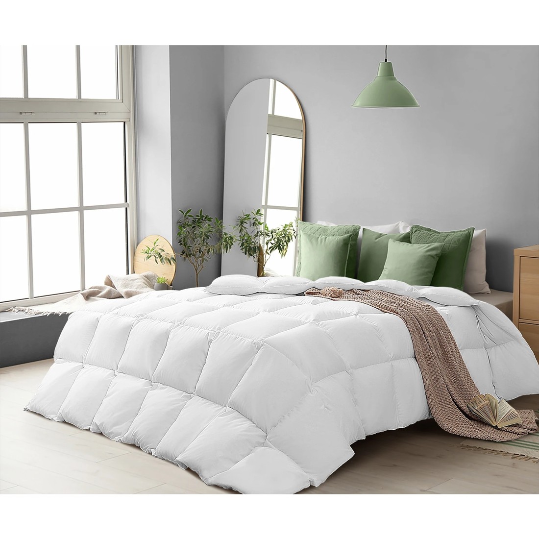 4 Bedra Bedding 500GSM Super King Goose Down Feather Quilt Duvet Doona All Season - White, 4 of 10