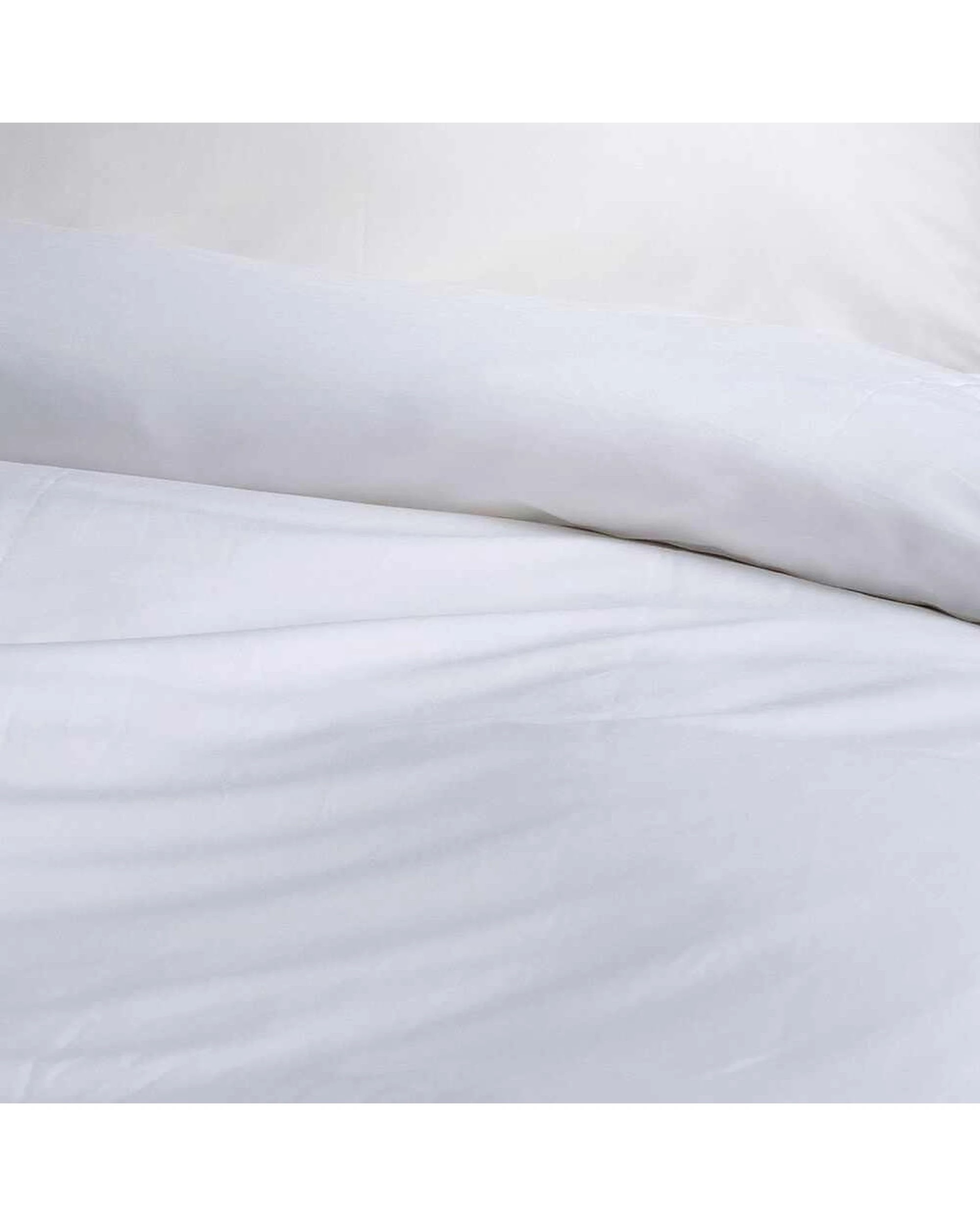 2 Canningvale Alessia Quilt Cover Set Bamboo Cotton Silky Soft Sateen - Queen Bed - White, 2 of 4