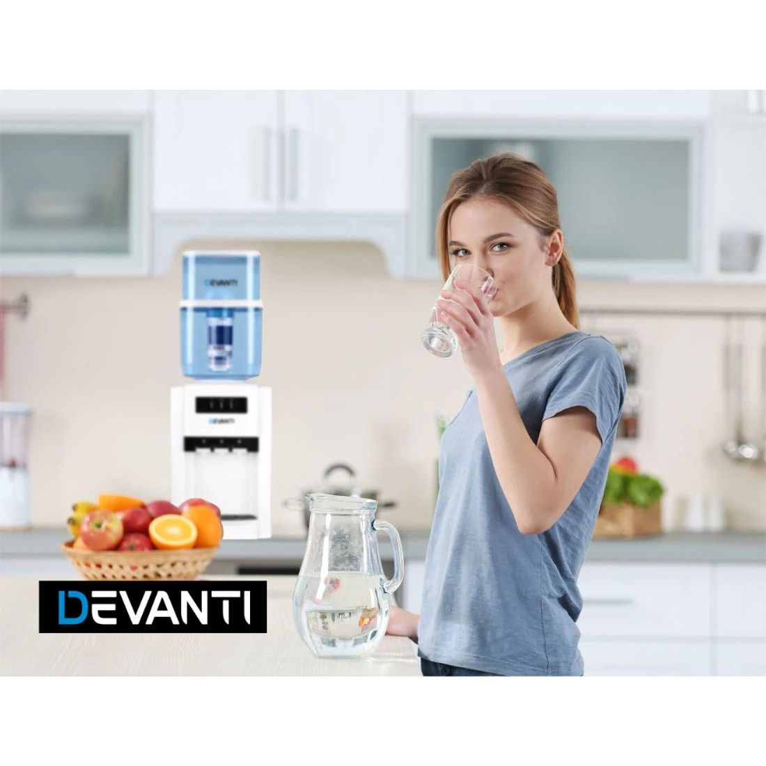 8 Devanti Water Cooler Dispenser 22L Filter Bottle - Blue, 8 of 8