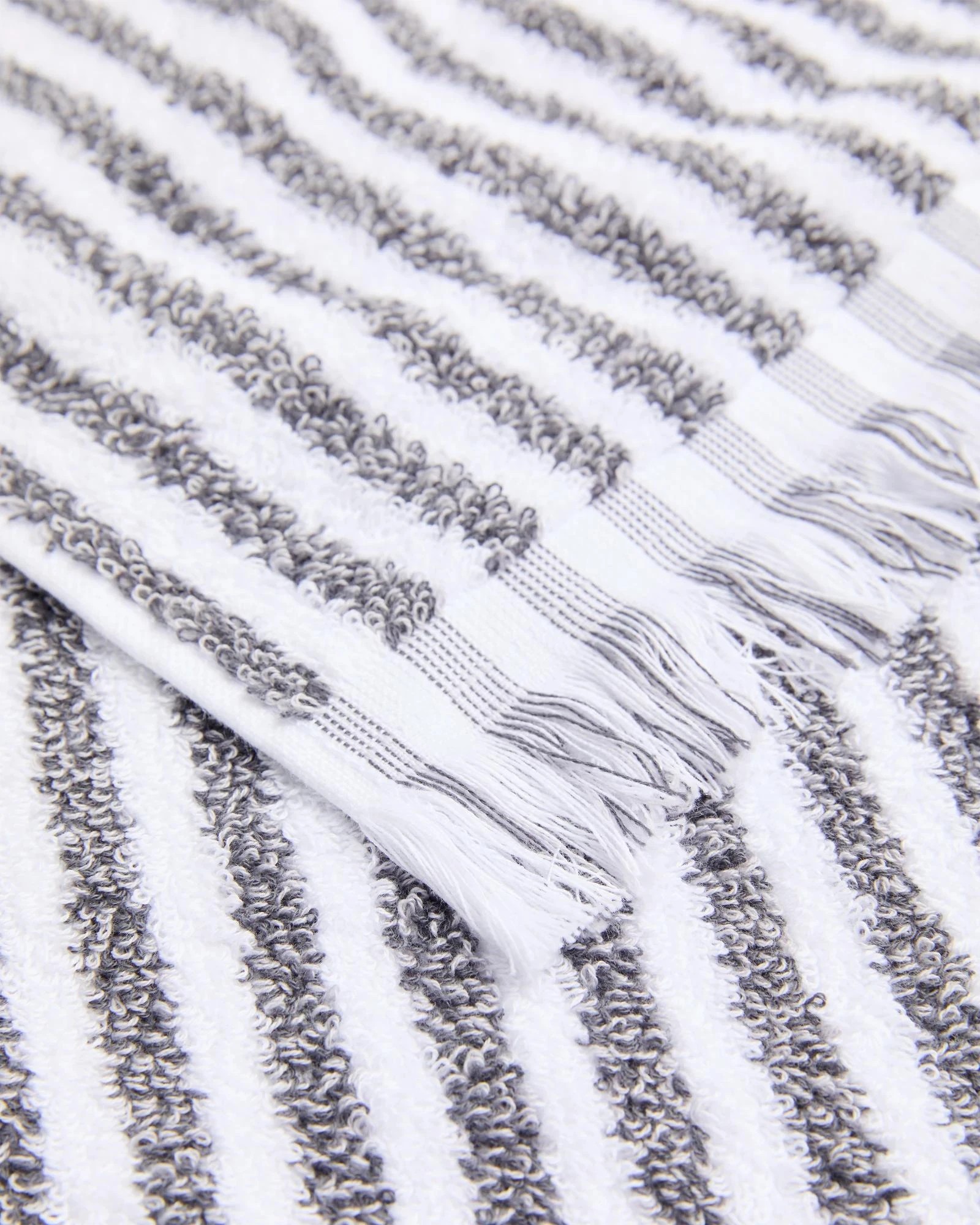 2 Target Australian Cotton Marle Striped Bath Sheet -  Hugo - Grey, 2 of 3