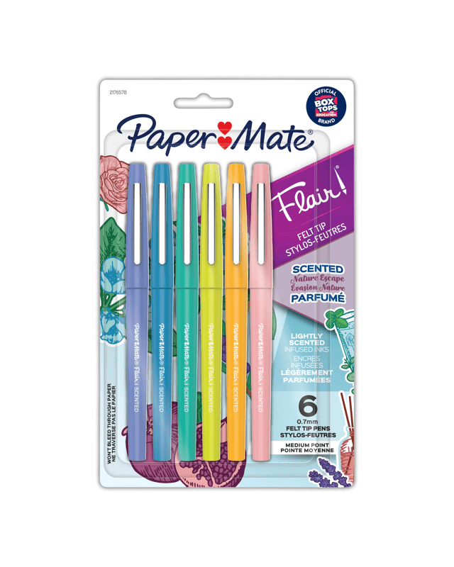 6 Pack Paper Mate Flair Scented Felt Tip 