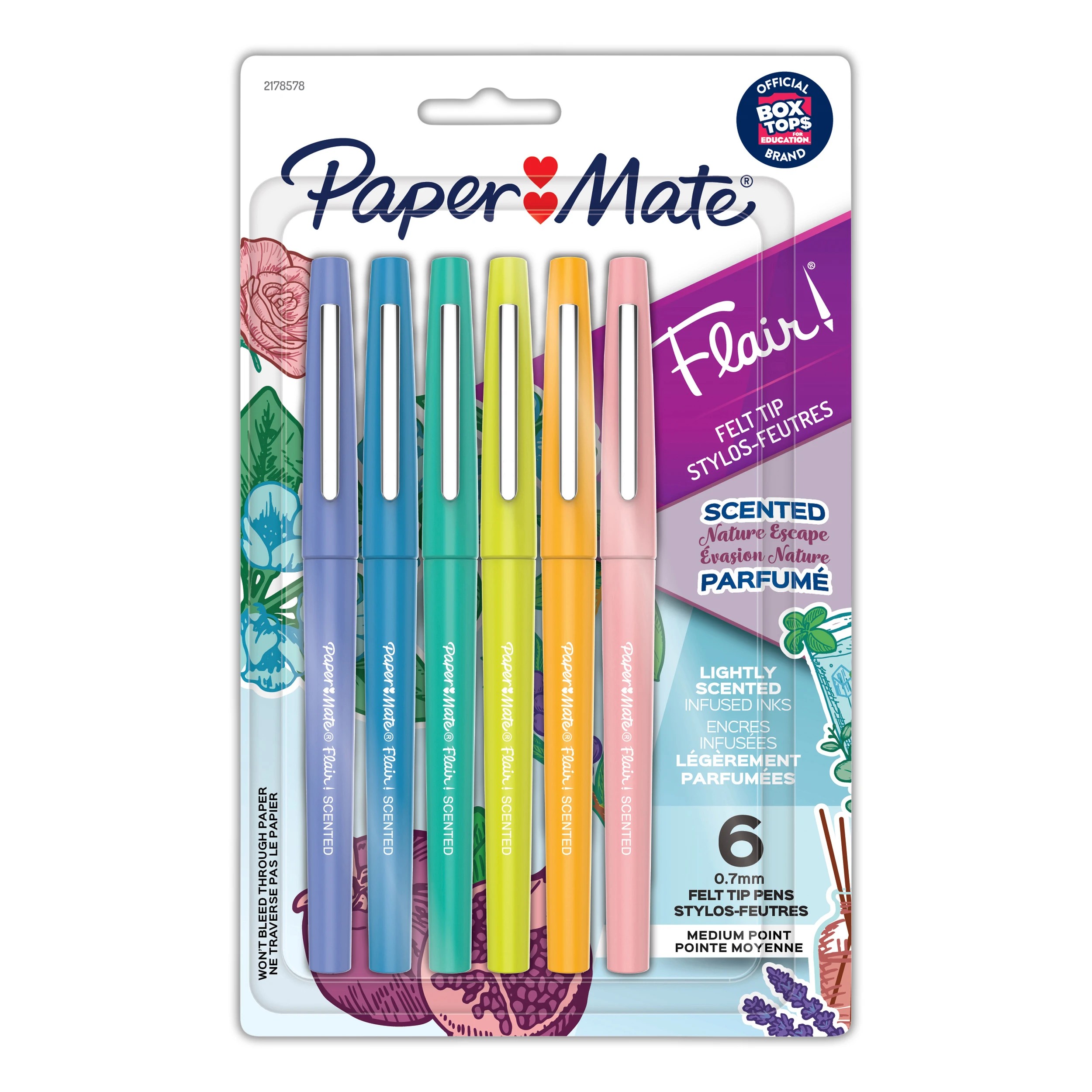 1 6 Pack Paper Mate Flair Scented Felt Tip Pens, 1 of 9