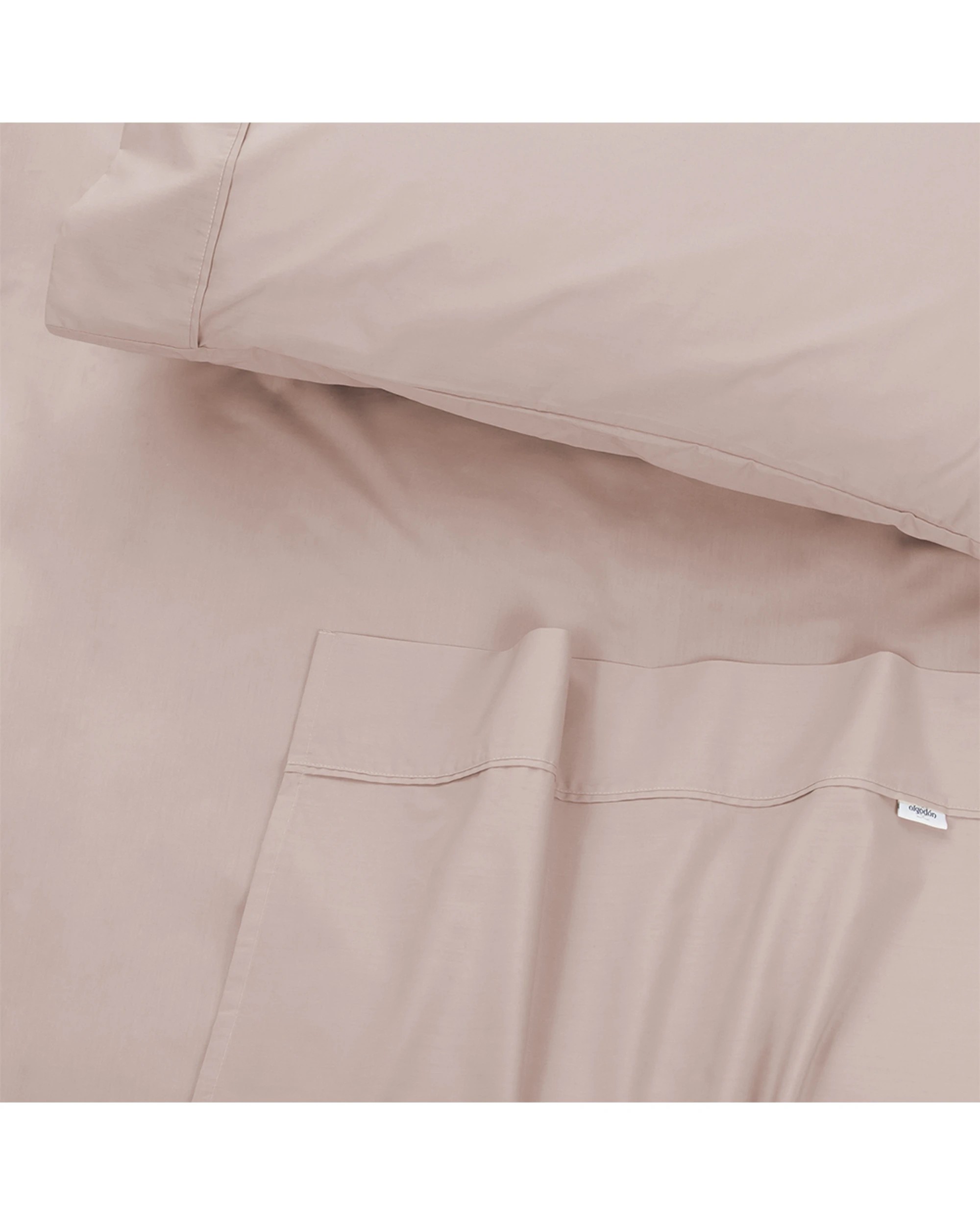 4 Algodon 300TC Cotton Fitted Bedding Bed Sheet Set Blush - King Bed - Pink, 4 of 5