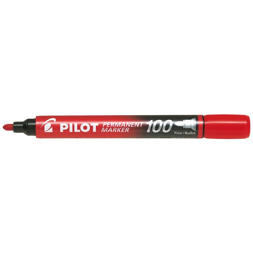1 PILOT SCA-100 Permanent Marker Bullet 1.0mm Red, 1 of 2