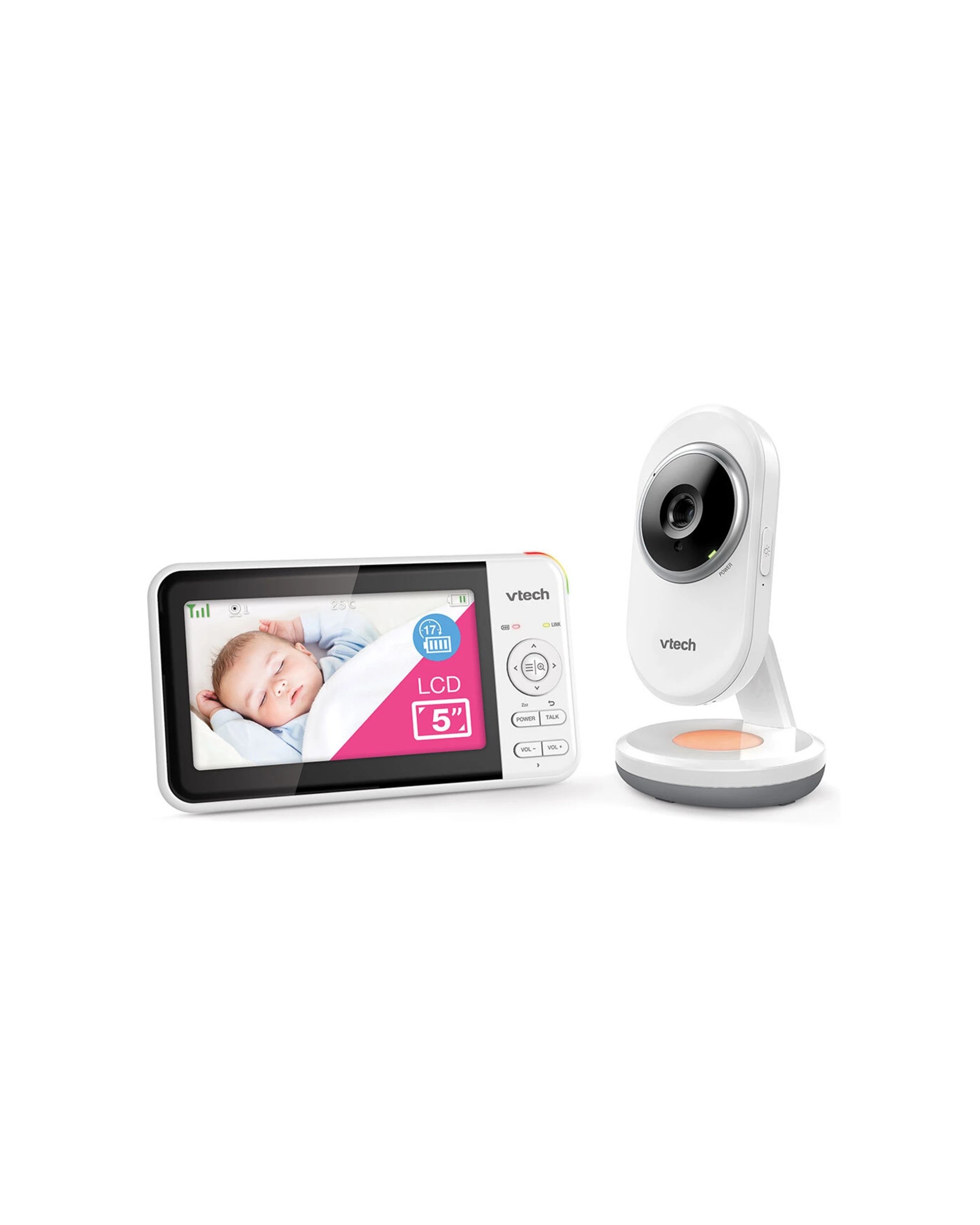 2 Vtech Bm5250n 13cm Full Colour Video & Audio Baby Monitor
 - White, 2 of 3