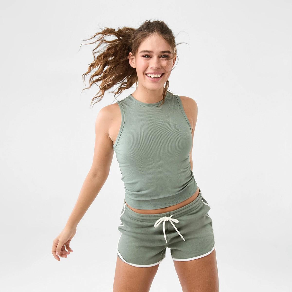 7 Active Womens Vintage Shorts Sumer Sage, 7 of 7