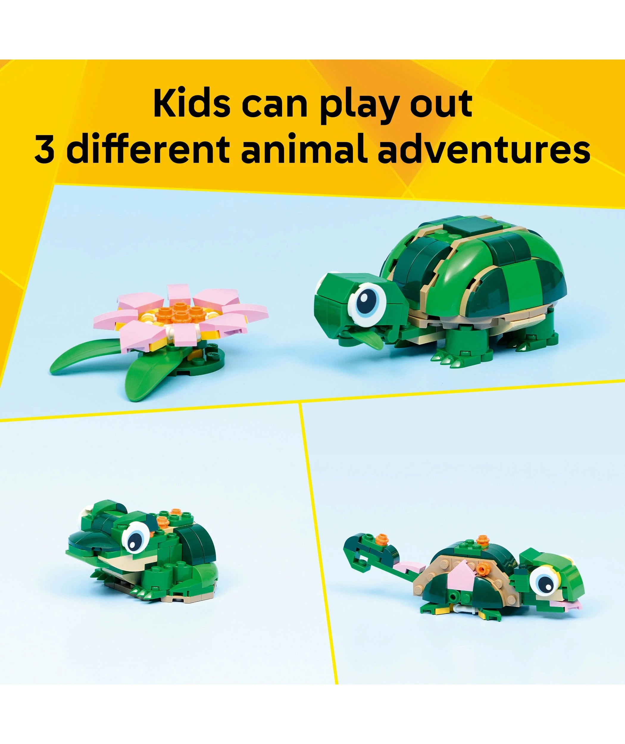 4 LEGO Creator 3 in 1 Turtle with a Water Lily Flower 31377, 4 of 10