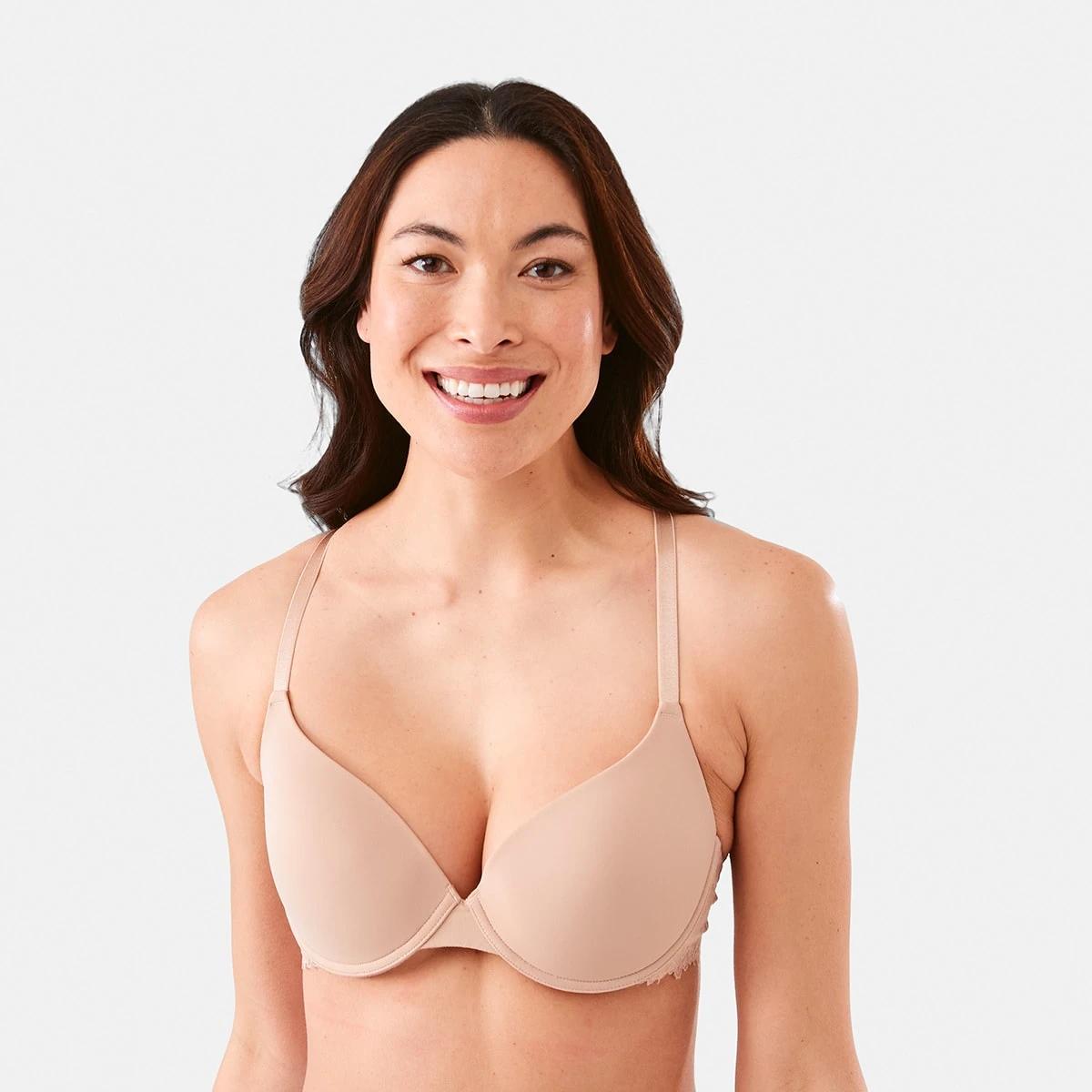 3 2 Pack Racer Back T-shirt Bras LIGHT FAWN, BLACK, 3 of 9