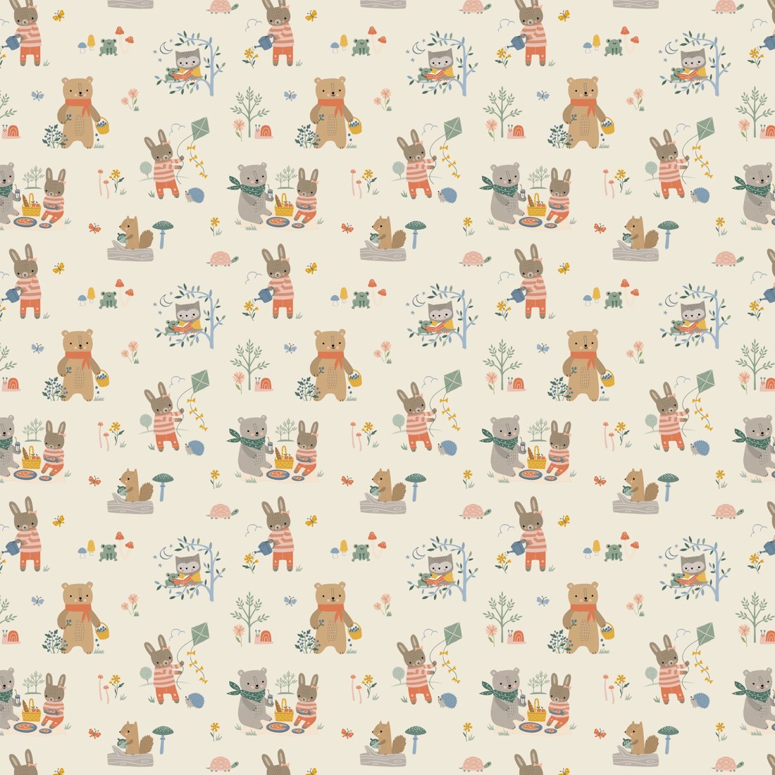 2 4m Hallmark Wrapping Paper - Bear Bunny Picnic, 2 of 3