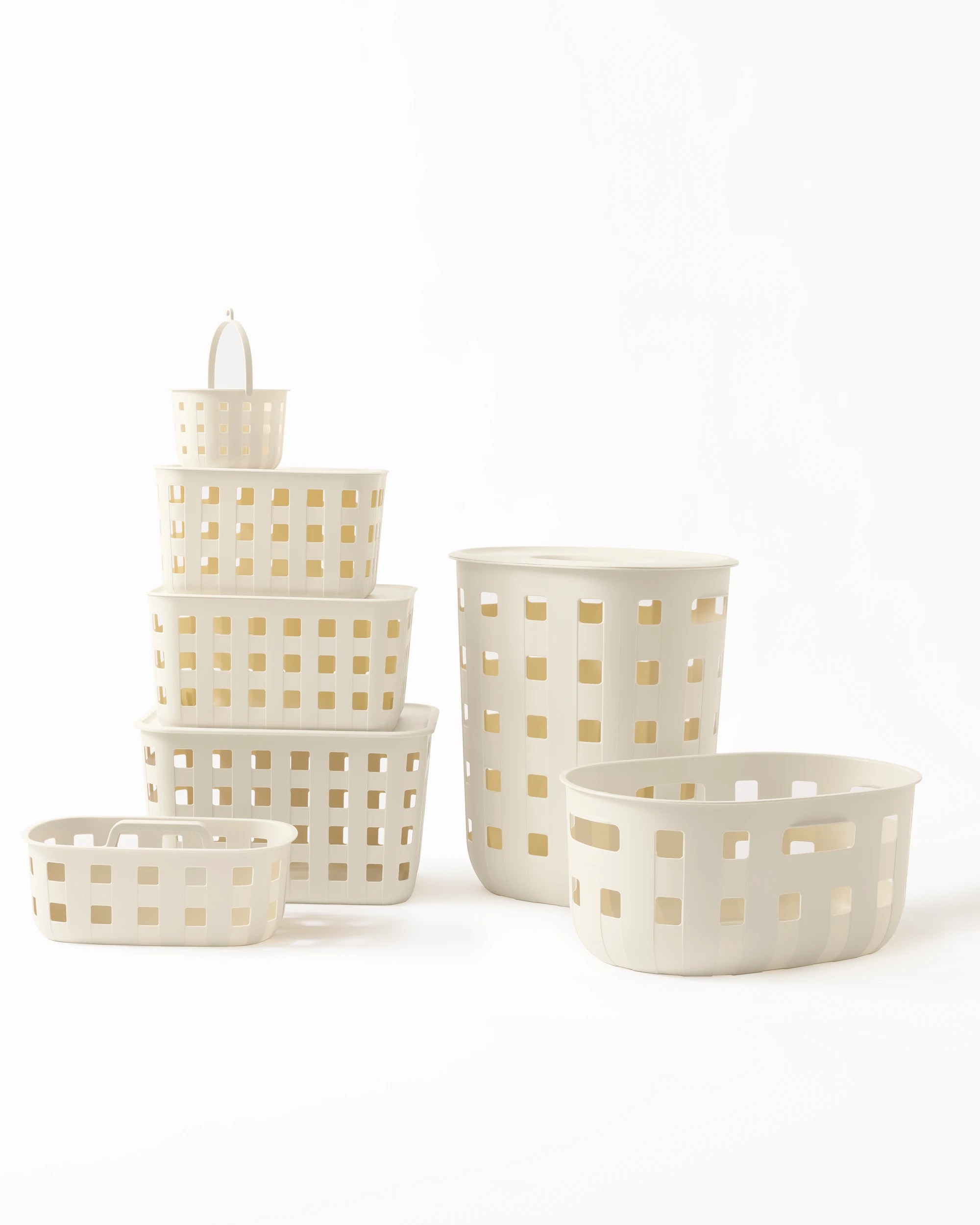 6 Trellis Peg Basket - Beige, 6 of 6