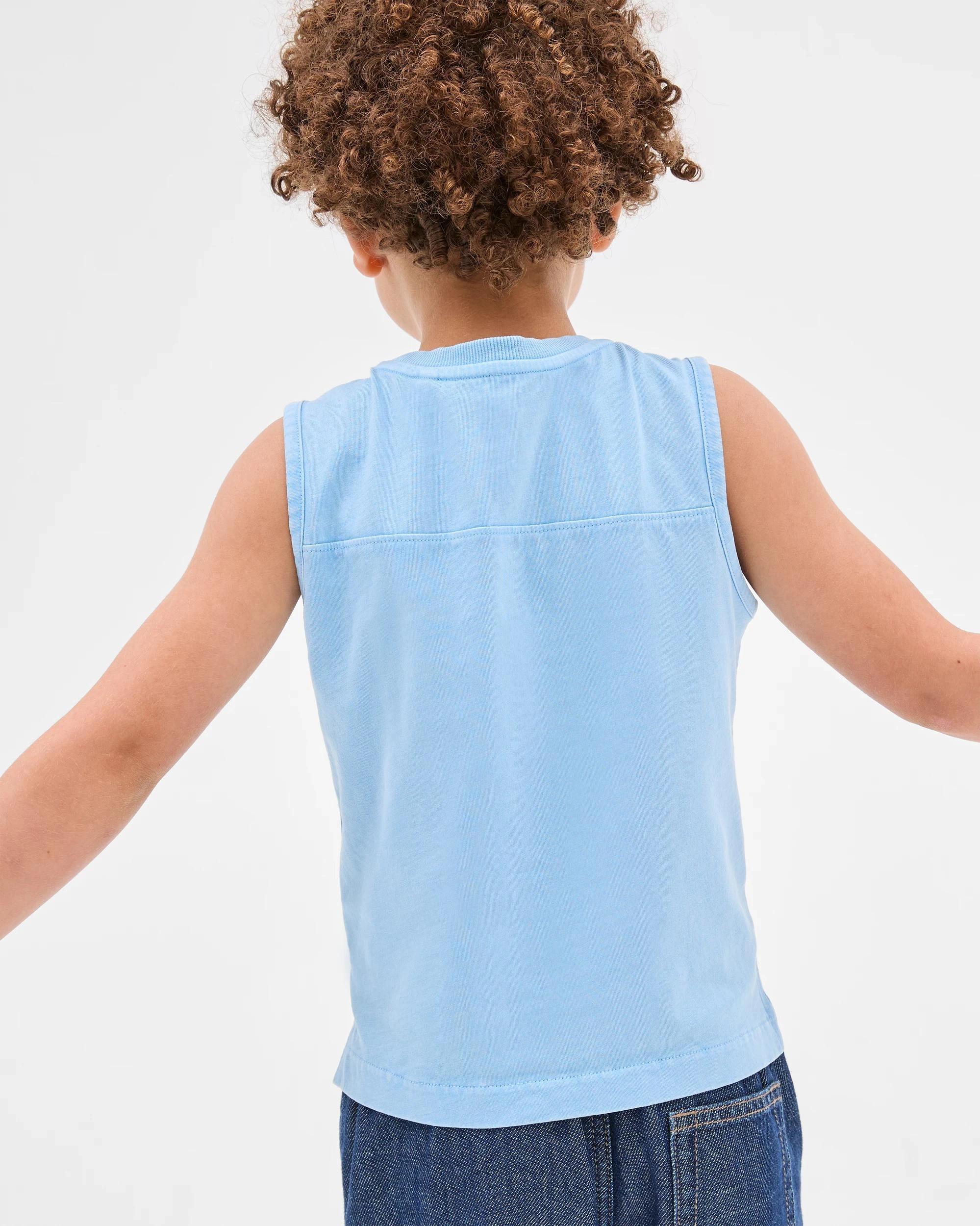 3 Target Australian Cotton Embroidered Washed Tank BLUE DINOSAUR, 3 of 5